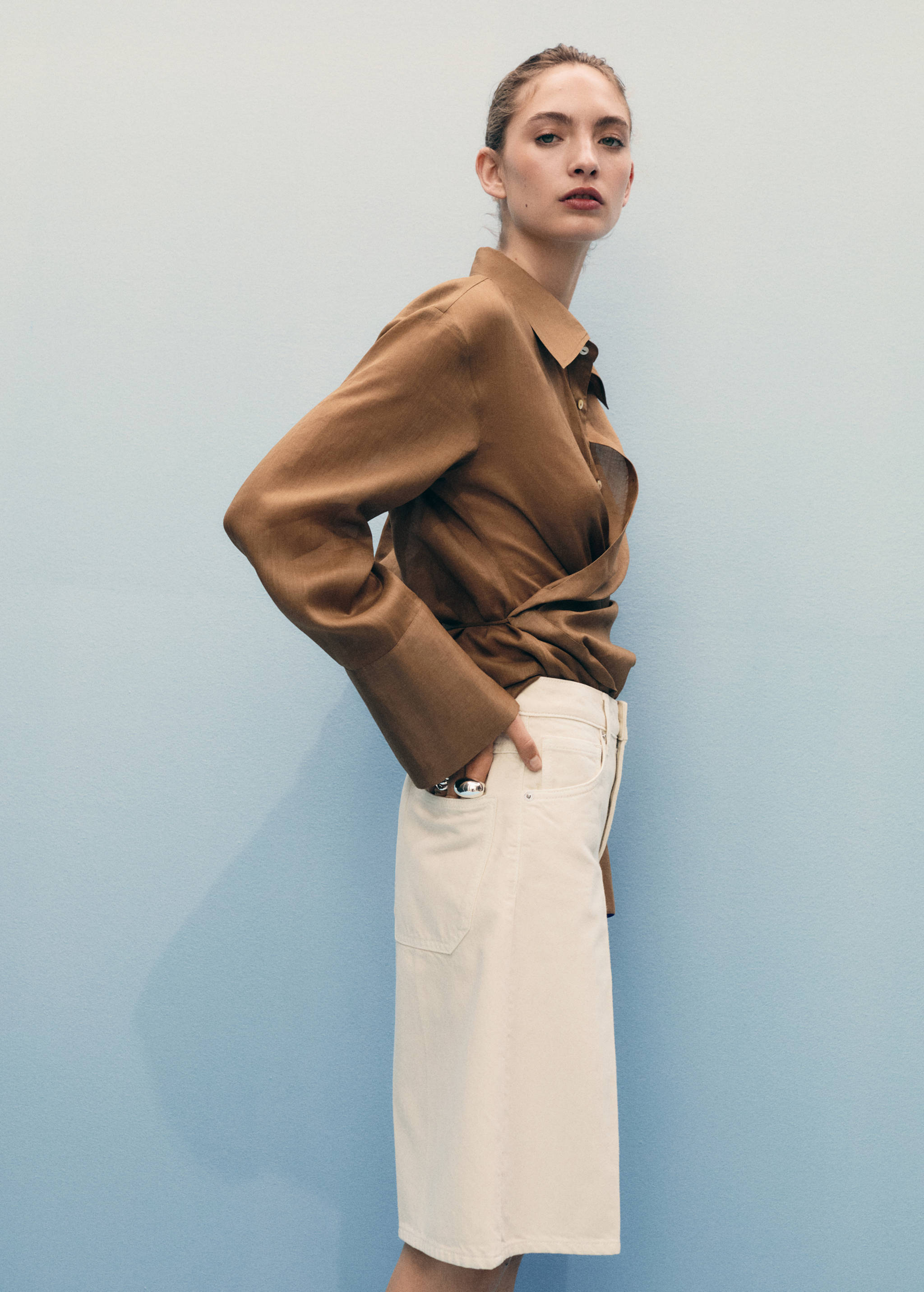 Denimbermudas med hög midja - Detaljer om artikeln 1