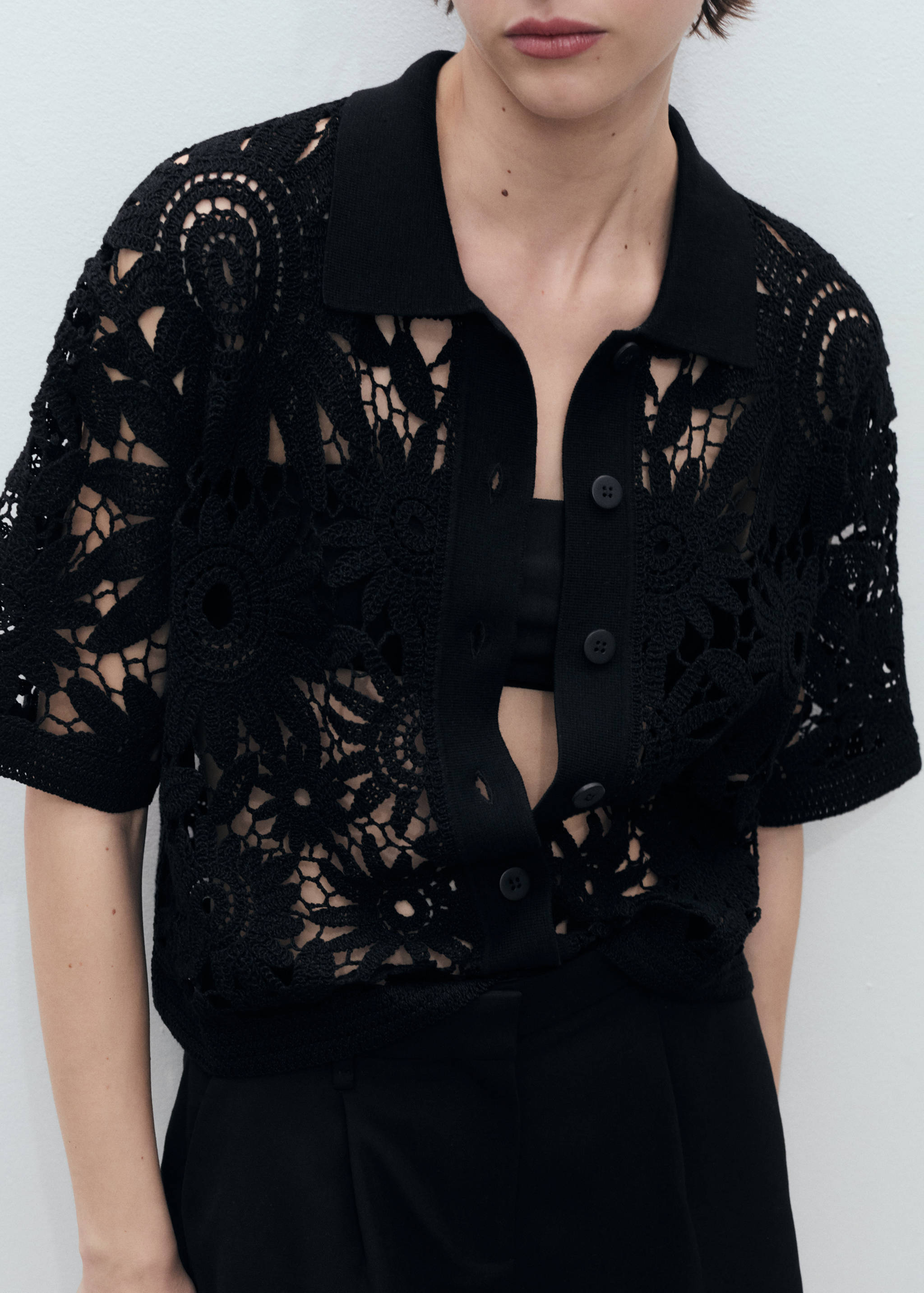 Cardigan crochet manches courtes - Détail de l'article 6