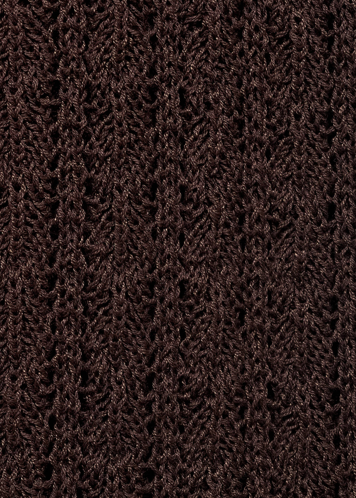 Straight-fit openwork knitted trousers — Chocolate