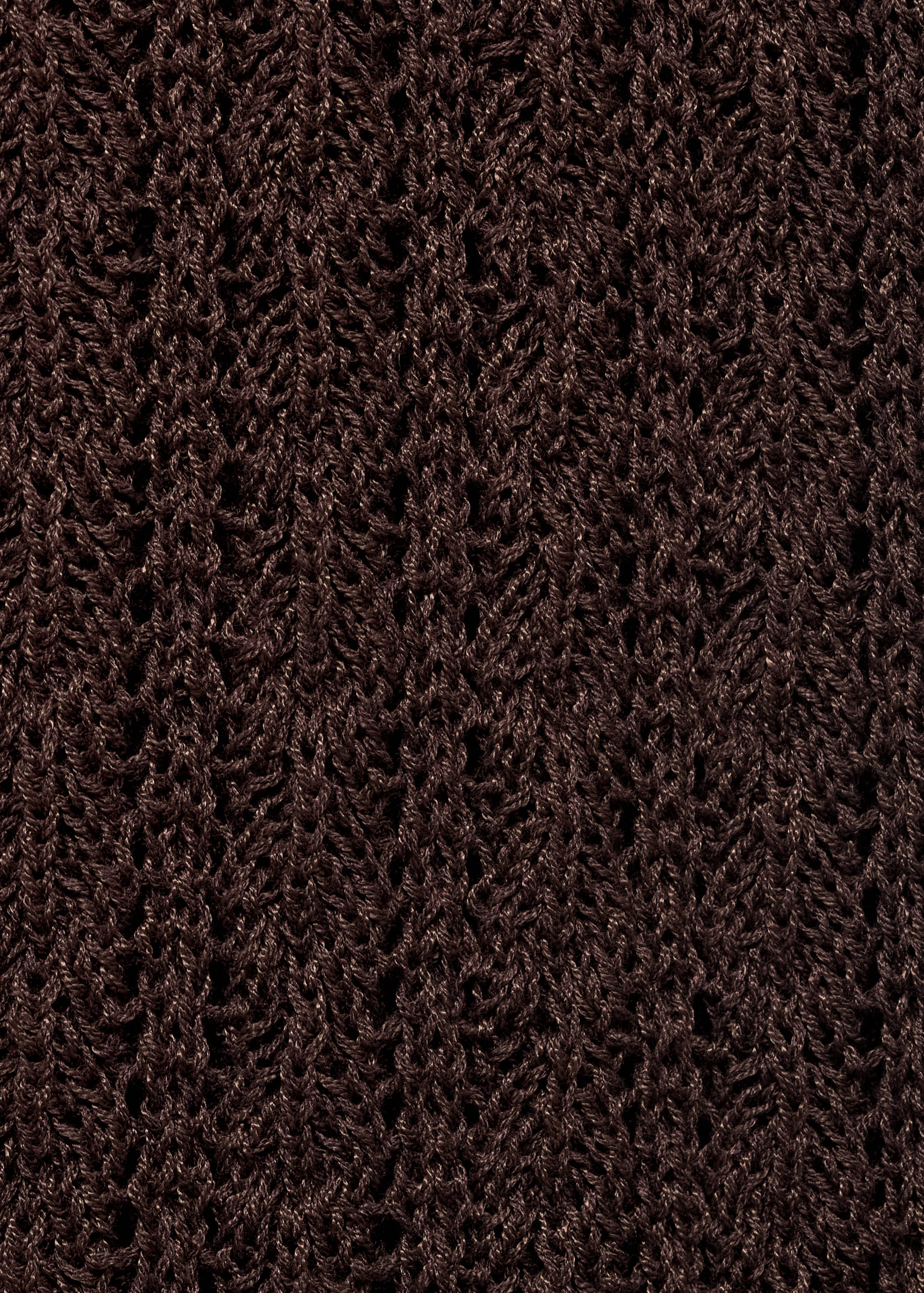 Straight-fit openwork knitted trousers - Details of the article 0