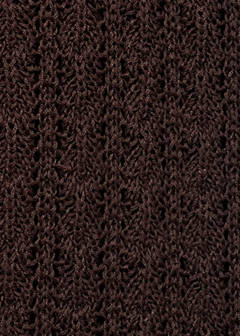 Straight-fit openwork knitted trousers — Chocolate 9