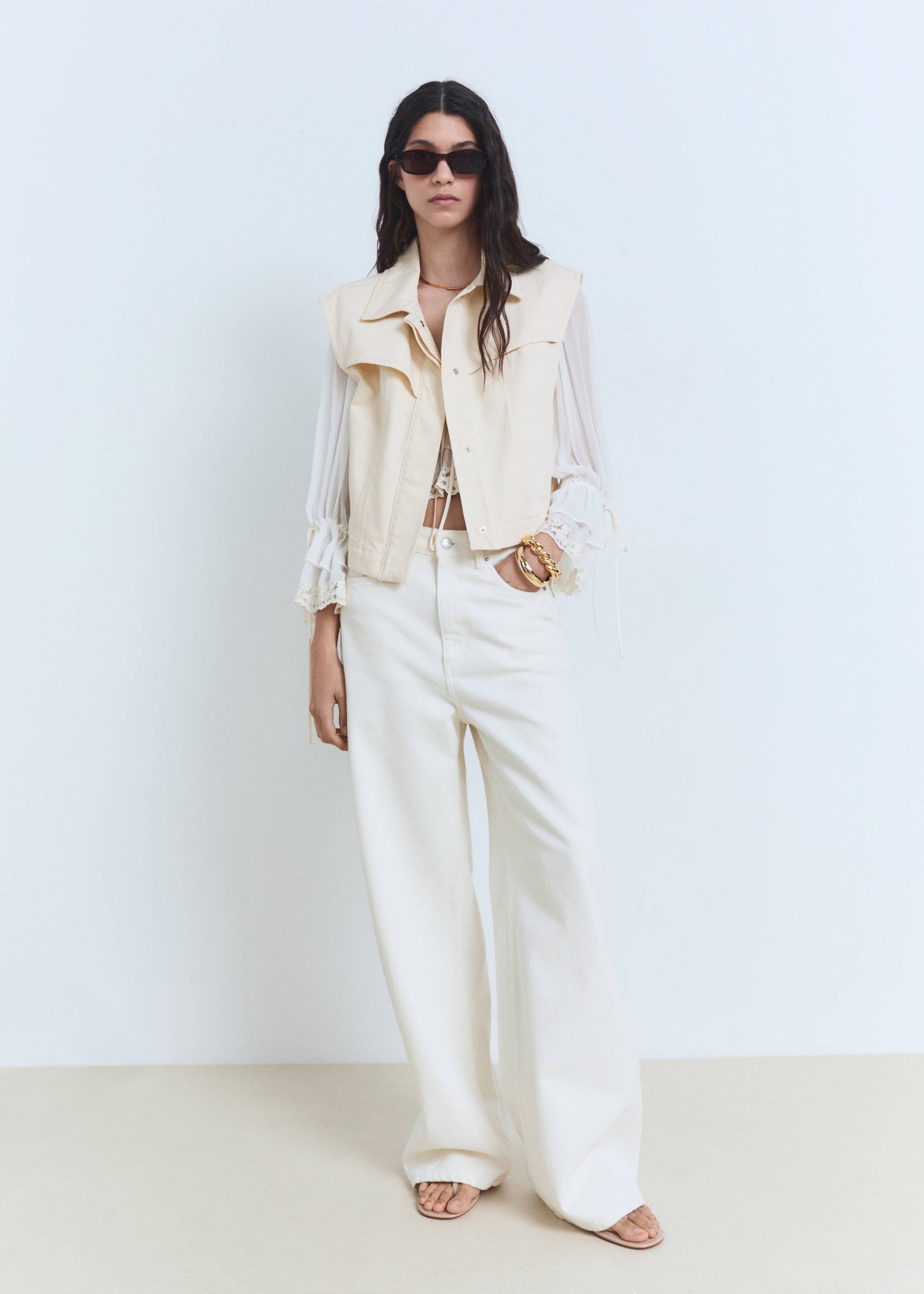 Denim-effect vest - General plane