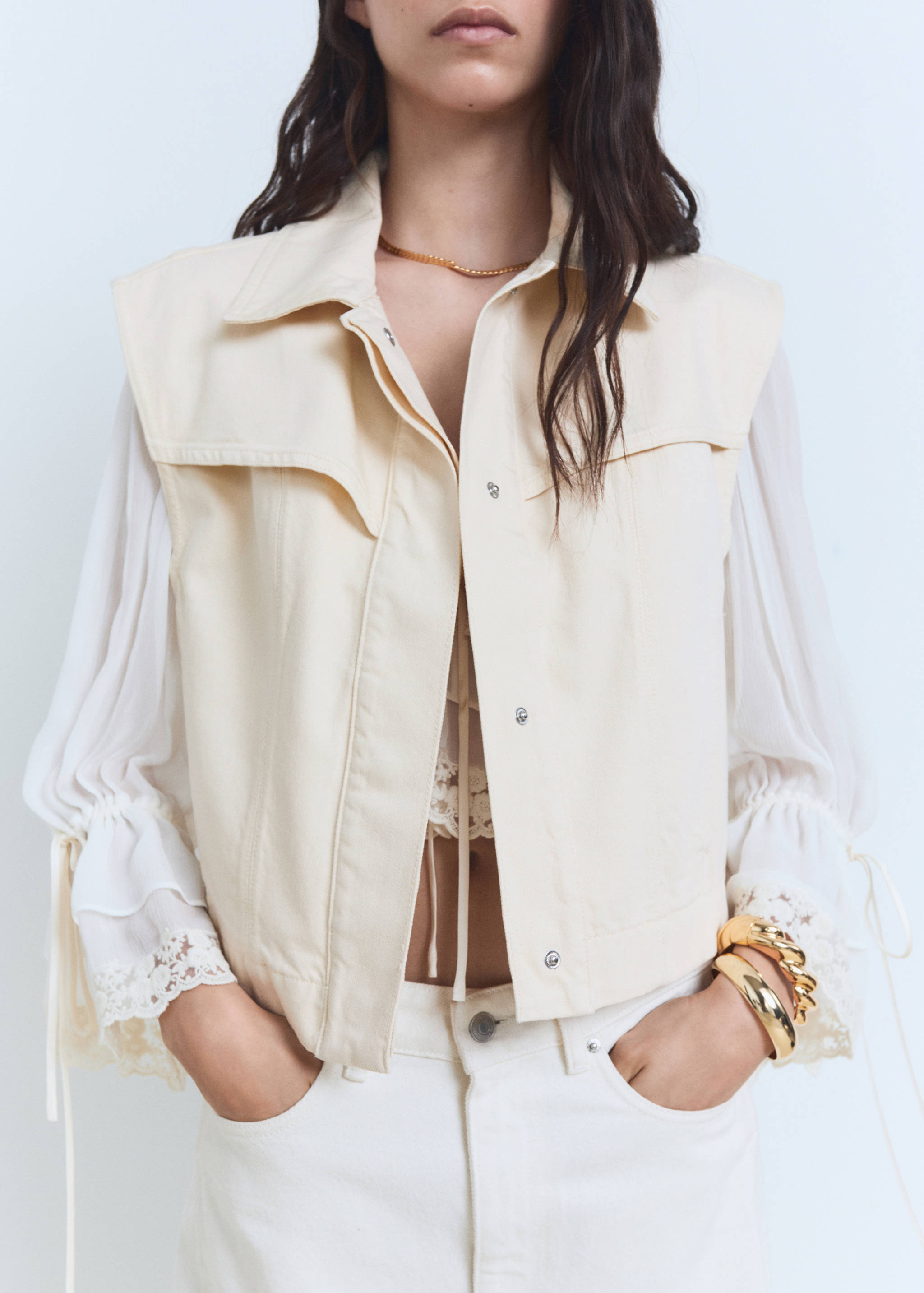 Denim-effect vest - Medium plane