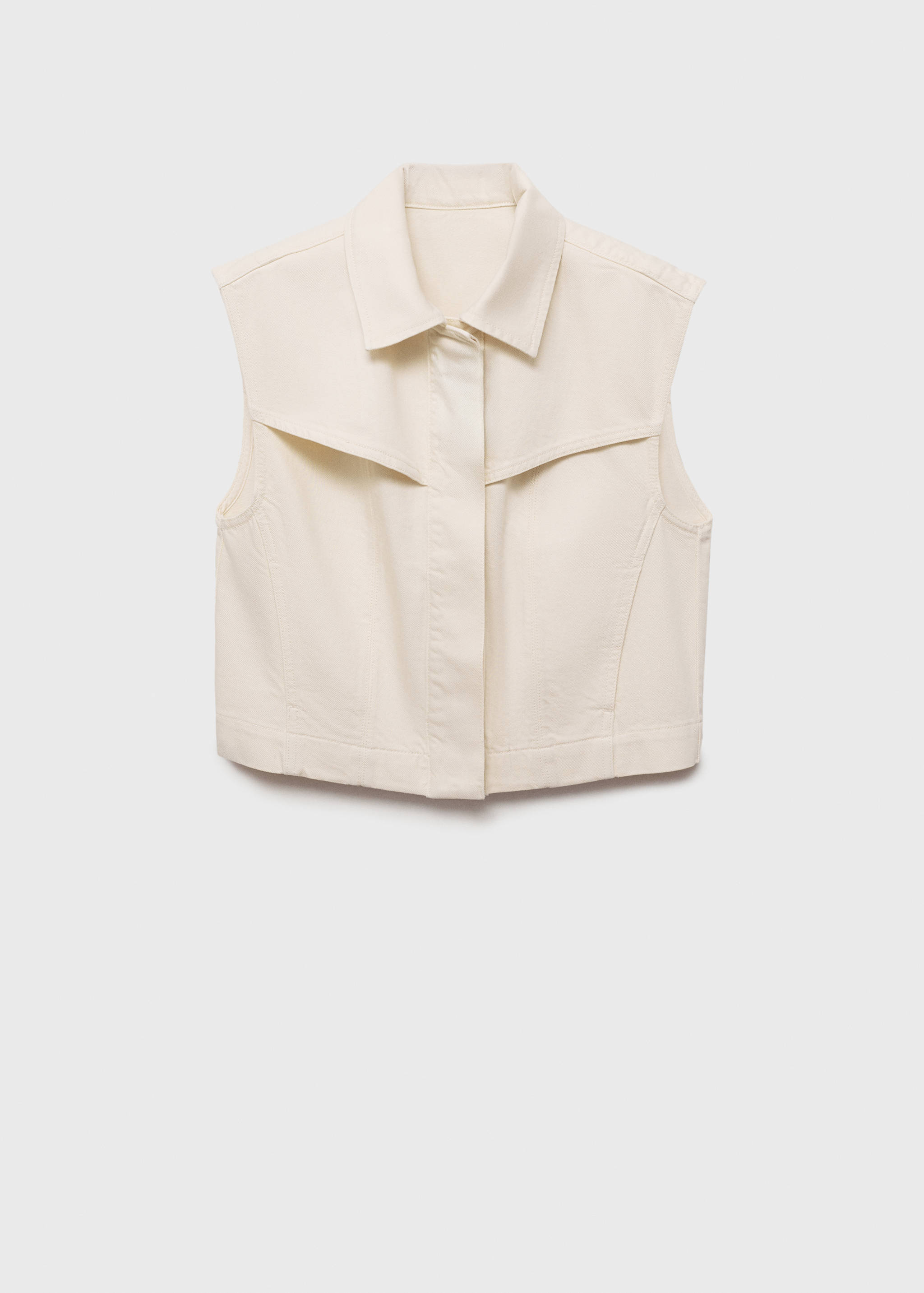 Denim-effect waistcoat - Article without model