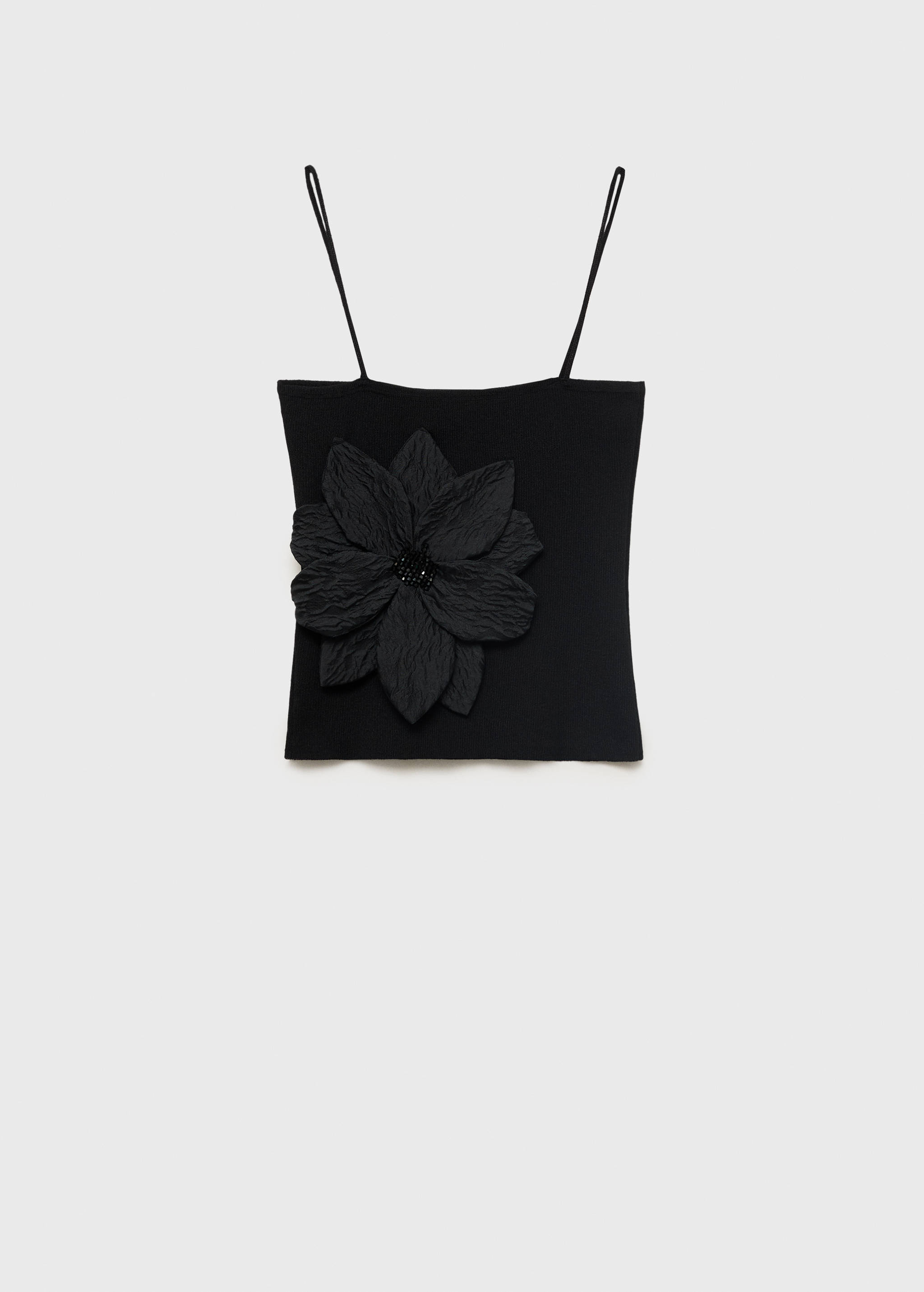 Maxi-flower knitted top with straps - Article without model