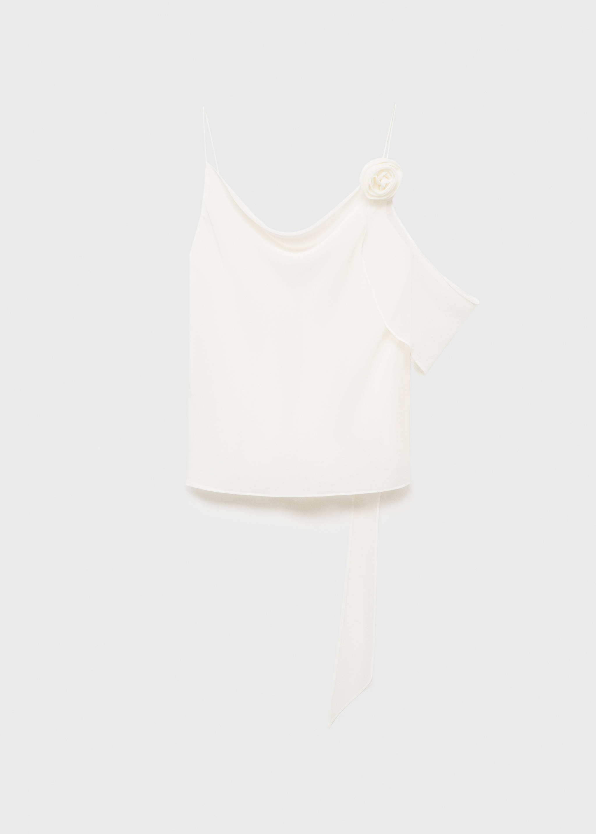 Top mit Drapierung und Blumendetail - Artikel ohne Model