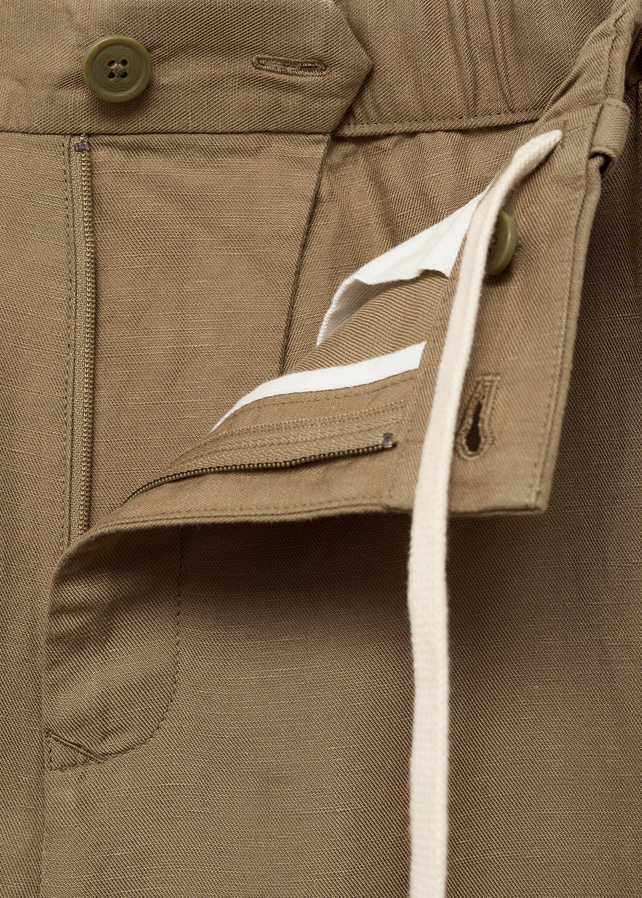 Hose aus Leinenmischgewebe mit elastischem Bund - Detail des Artikels 0