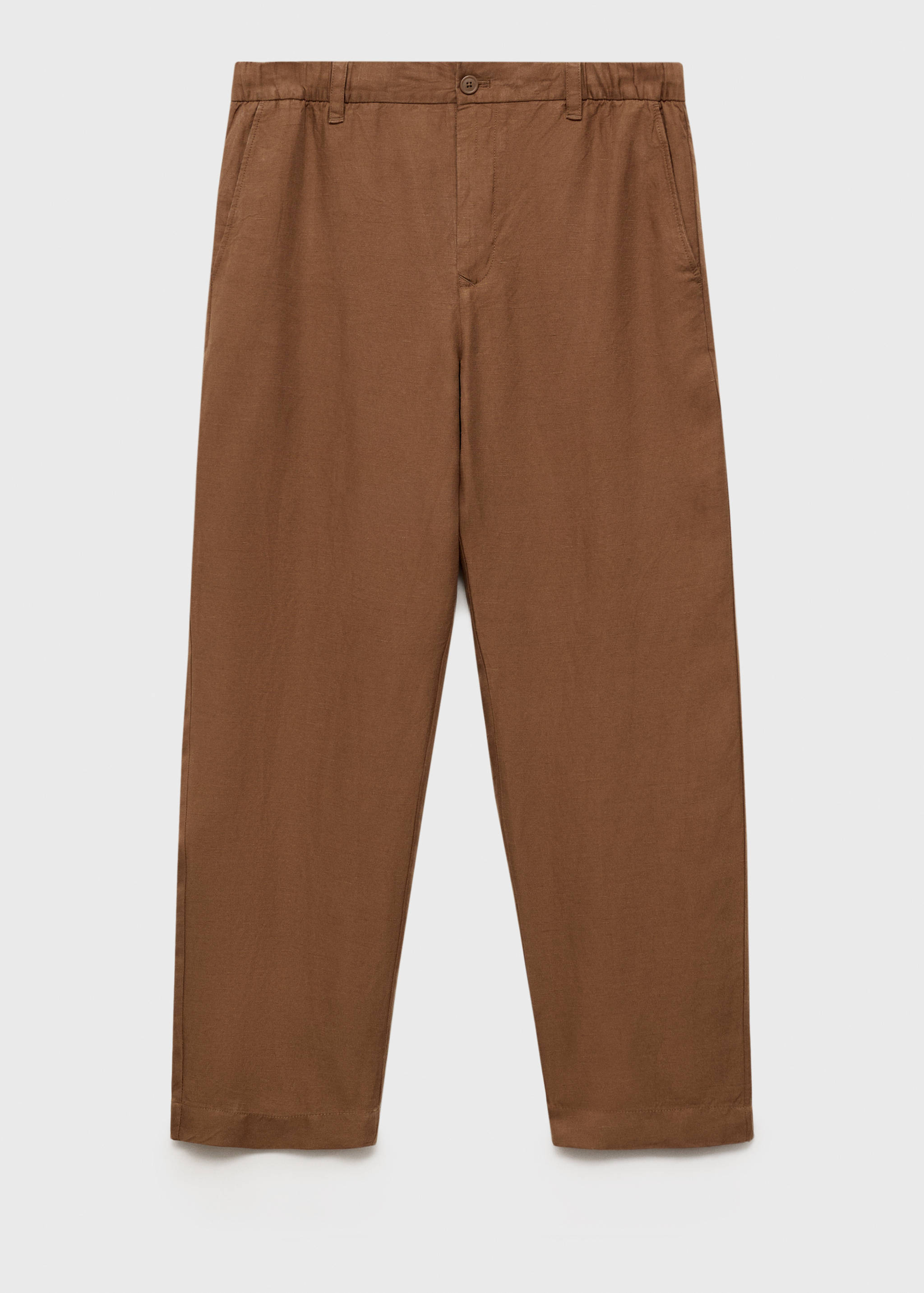 Pantalon lin mélangé taille élastique - Article sans modèle