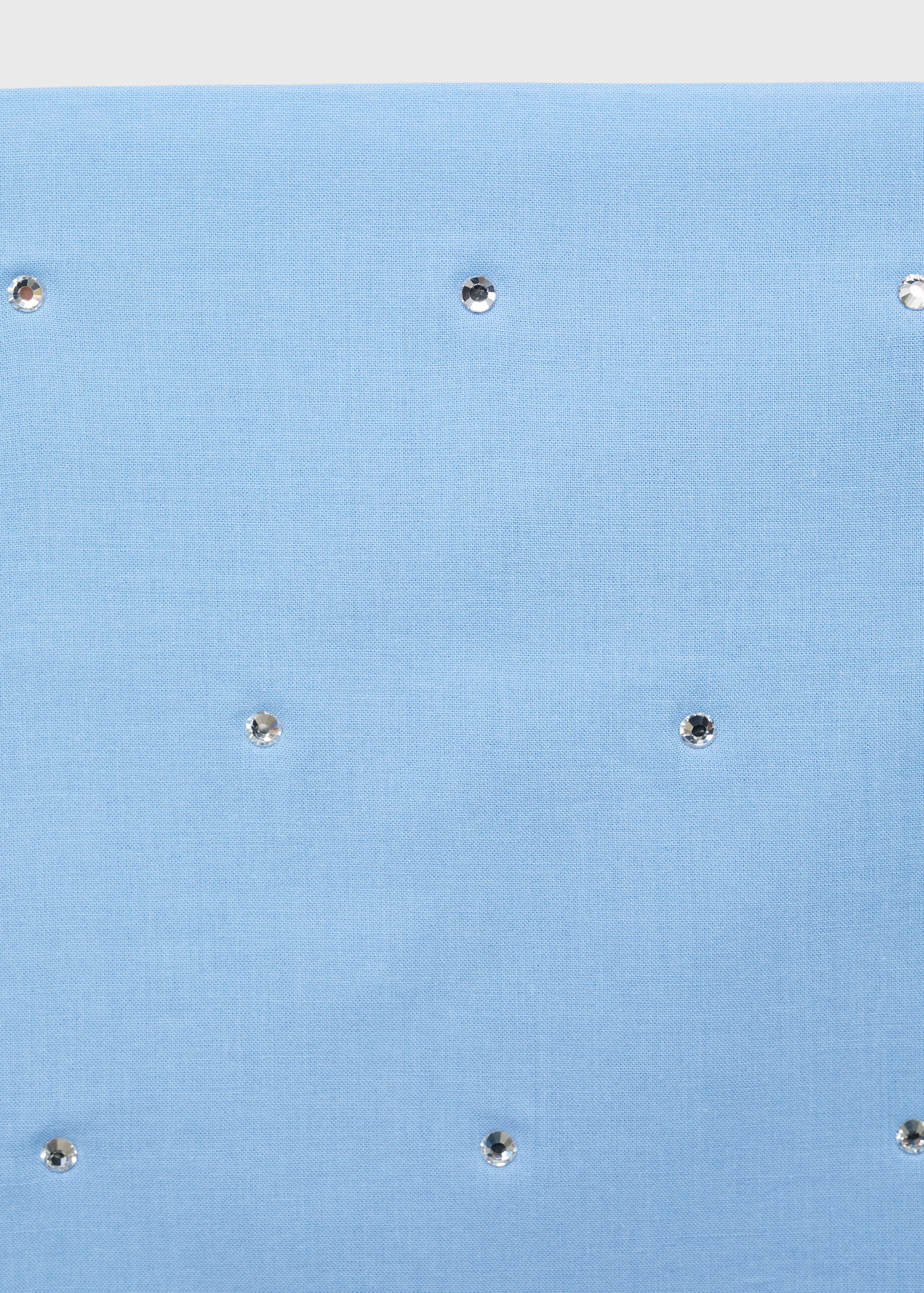 Top halter de algodão com pormenor de strass - Pormenor do artigo 0