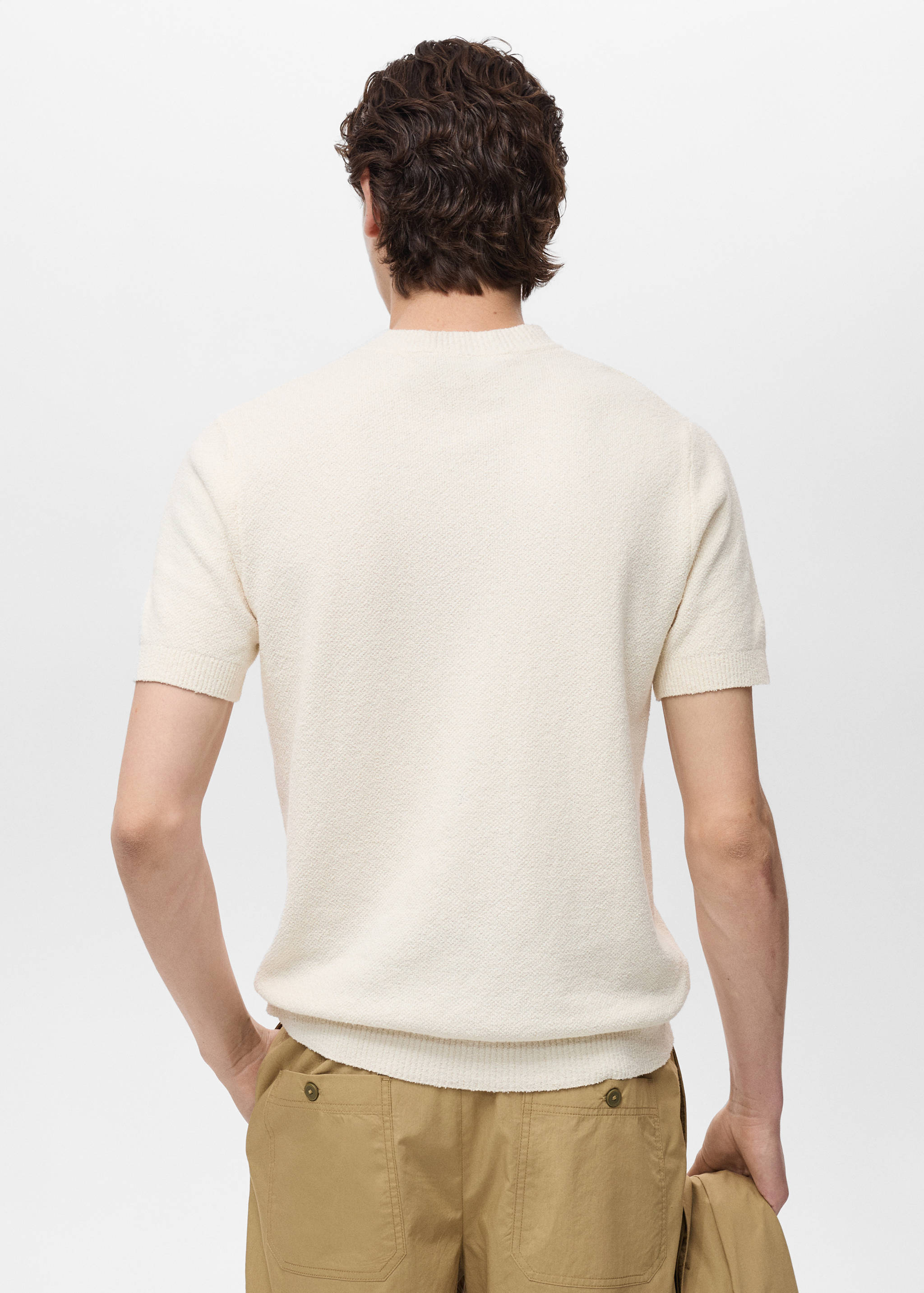 Cotton fine-knit t-shirt - Reverse of the article