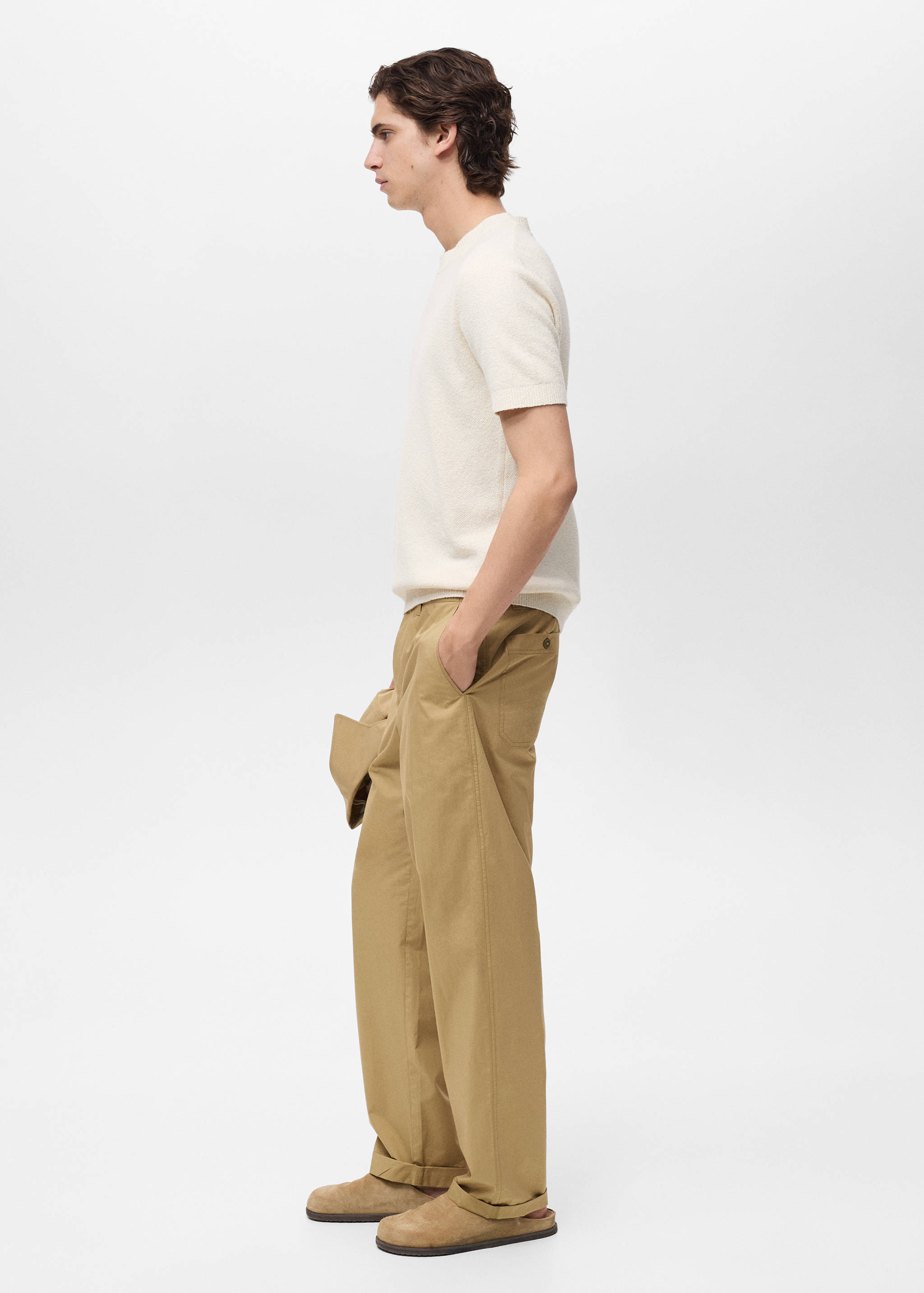 Cotton fine-knit t-shirt - Details of the article 2