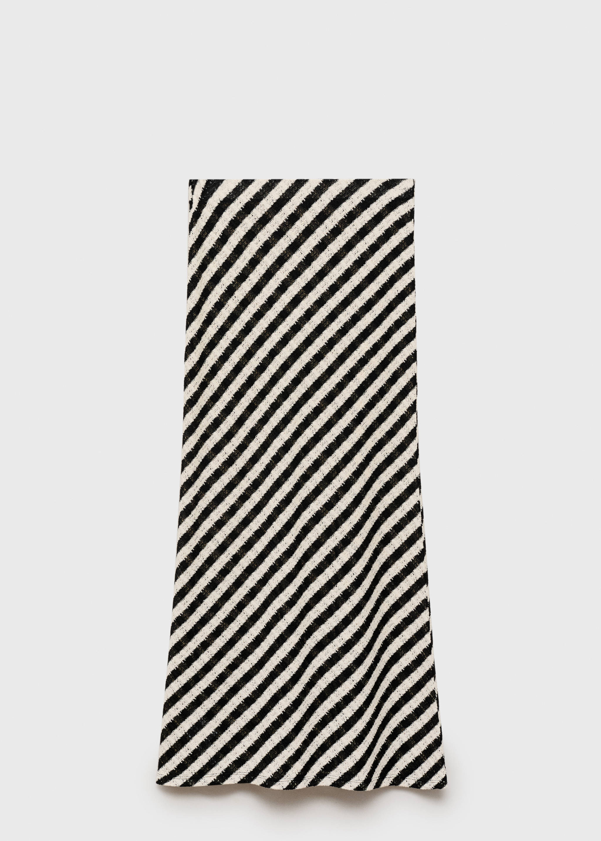 Langt stripete strikket skjørt - Artikkel uten modell