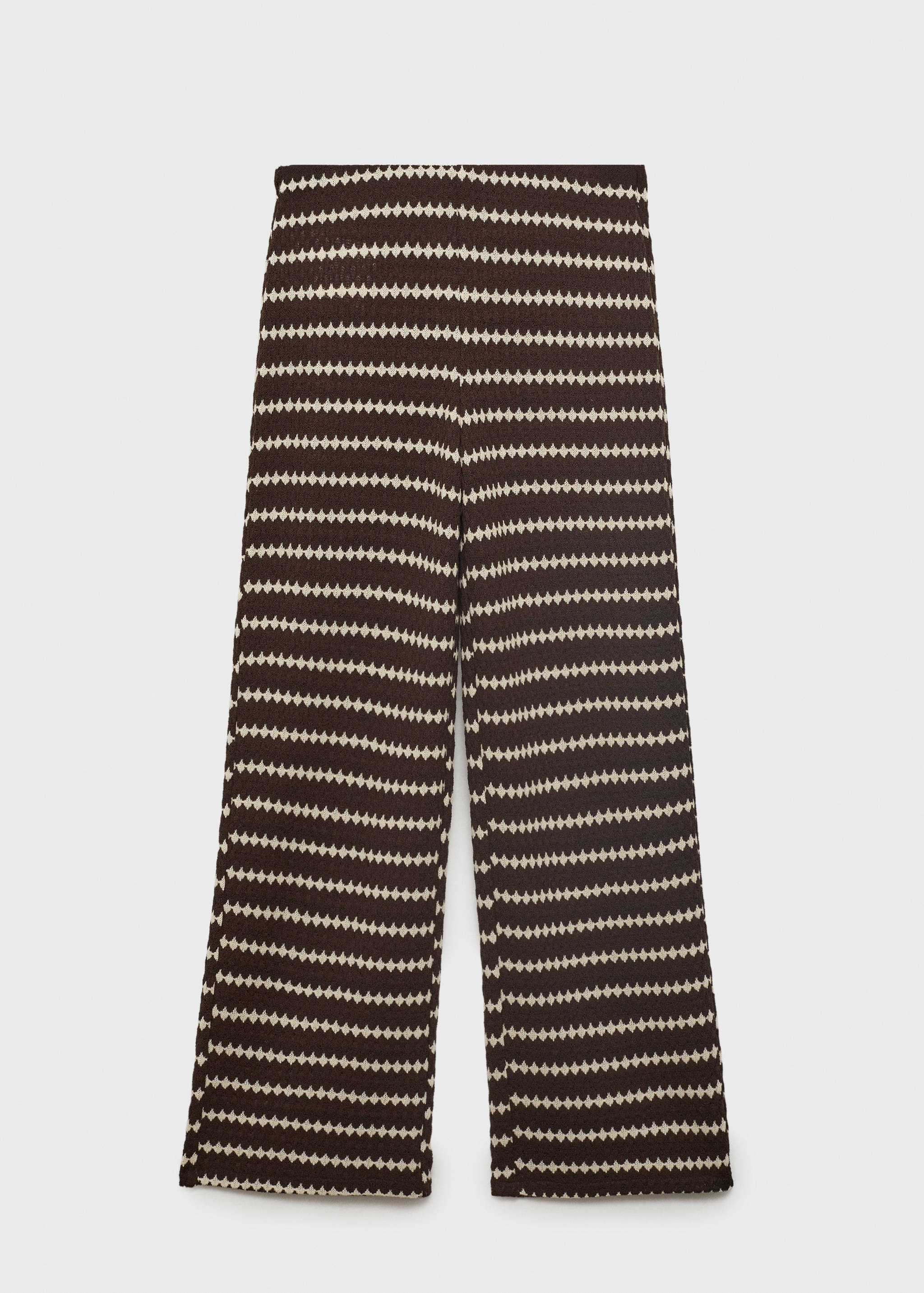 Knitted trousers with geometric print - Товар без моделі