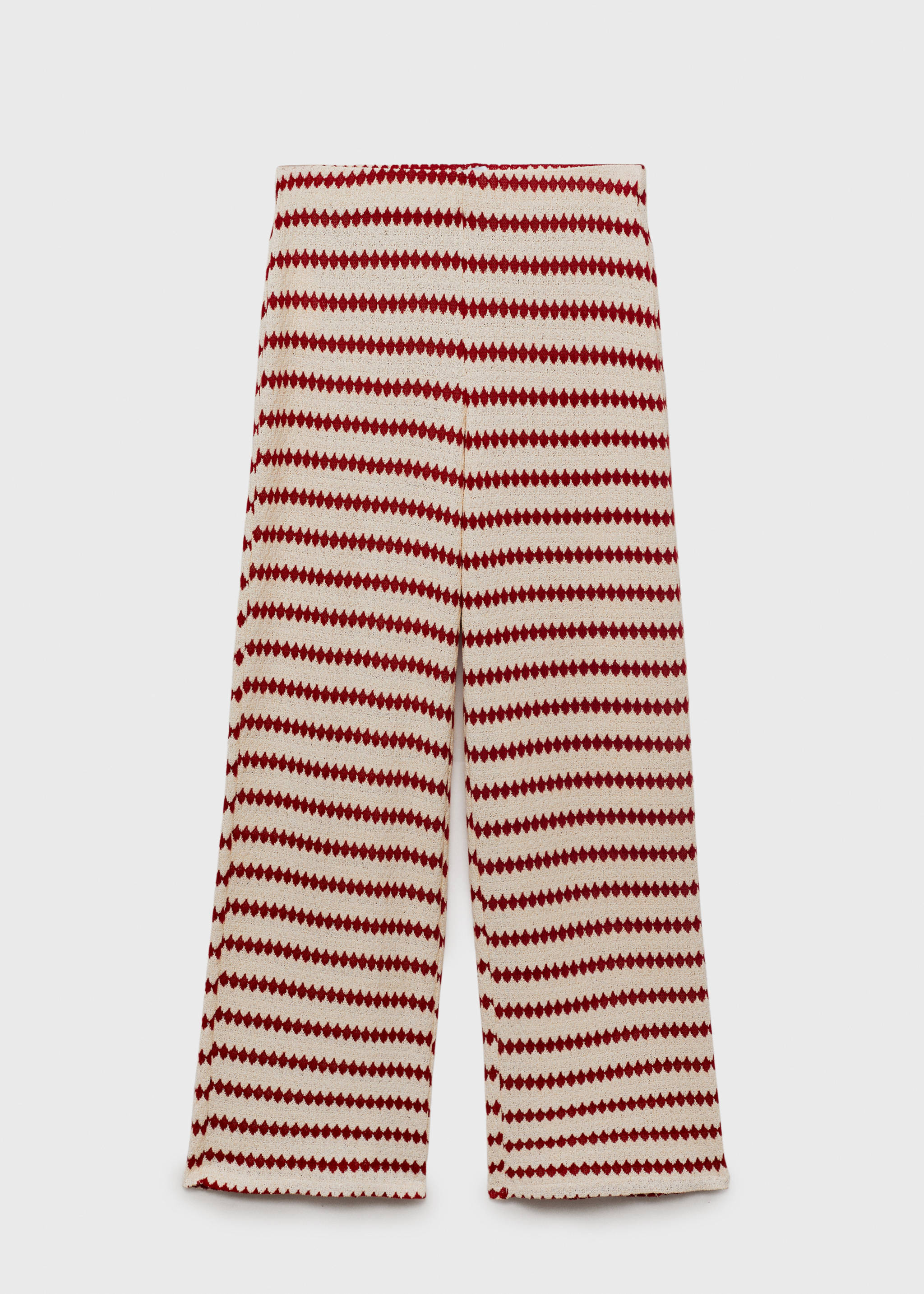 Knitted pants with geometric print - Article without model