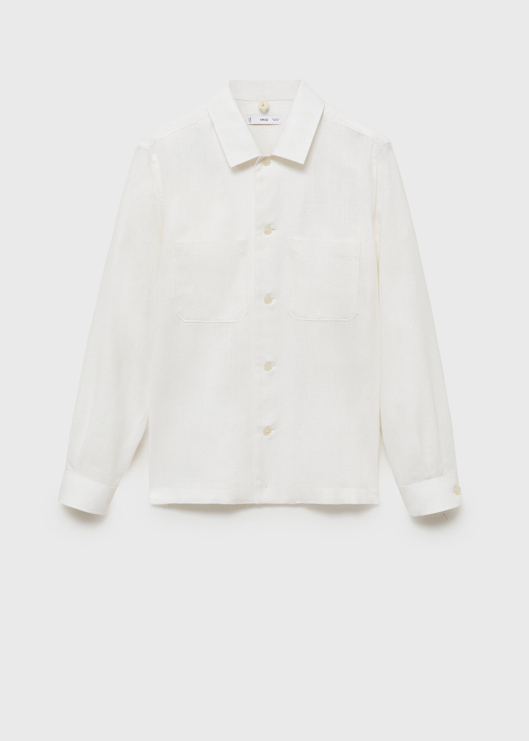 Surchemise lin mélangé poches - Article sans modèle