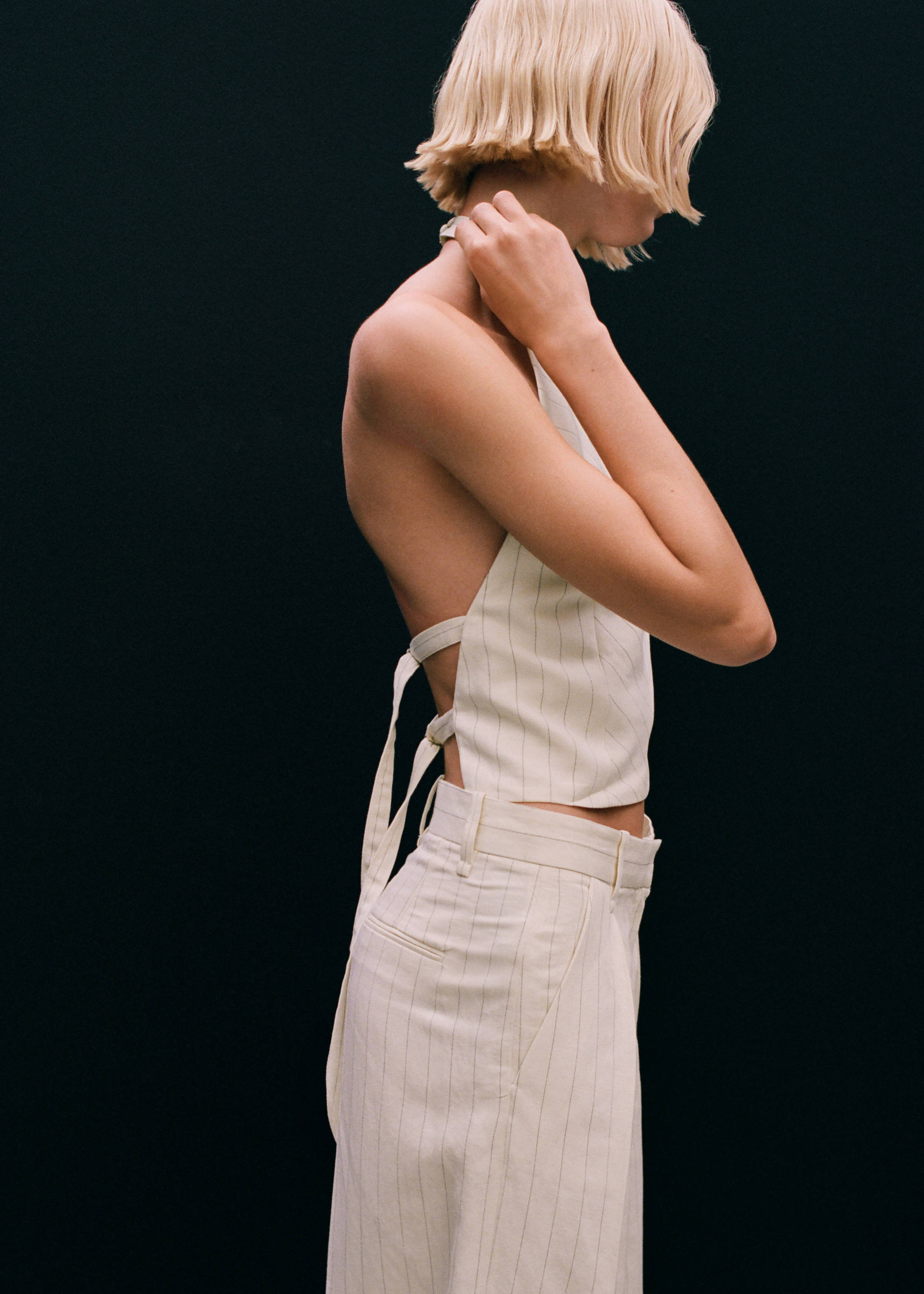 Striped linen-blend bermuda shorts - Details of the article 6