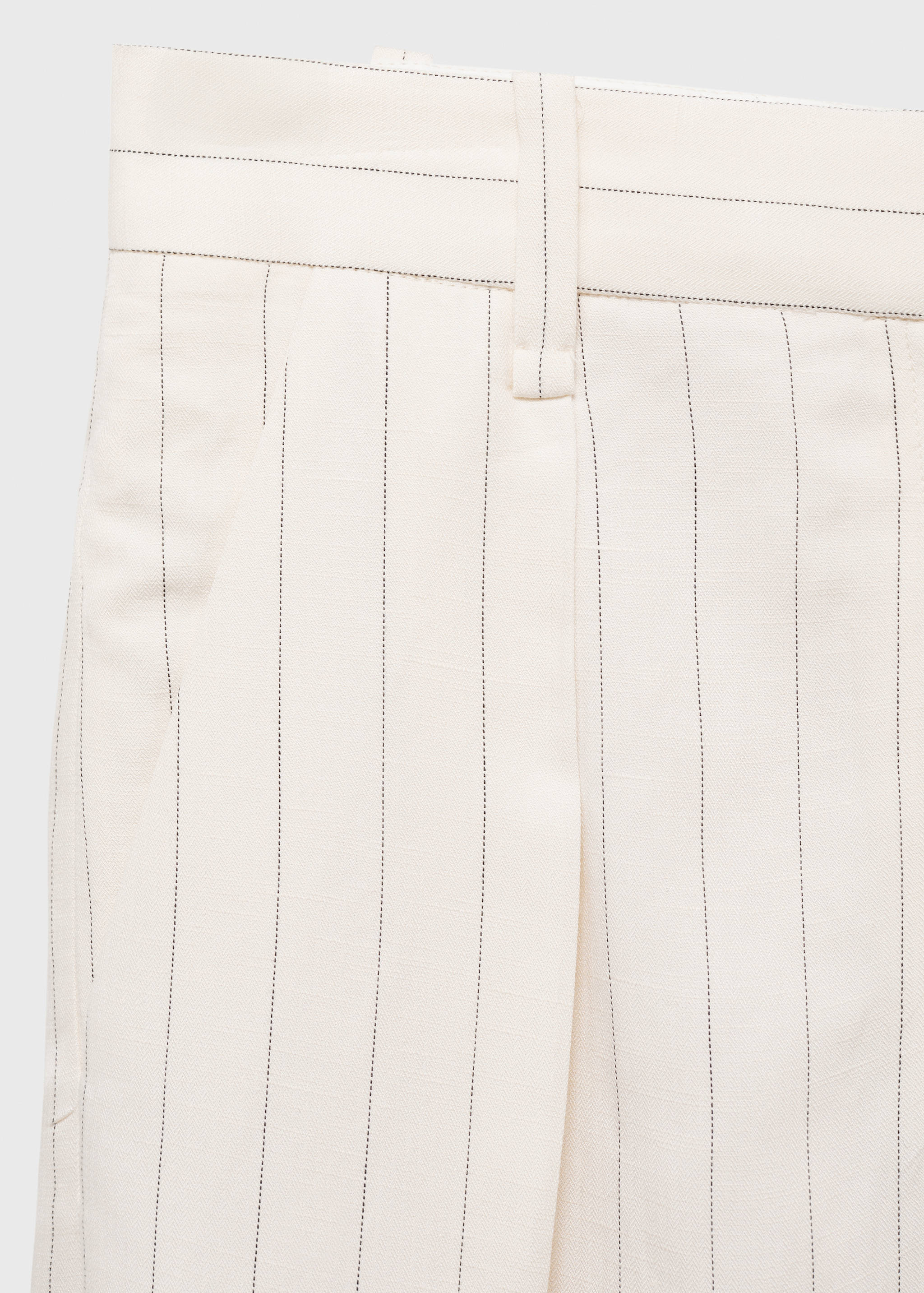 Striped linen-blend bermuda shorts - Details of the article 8