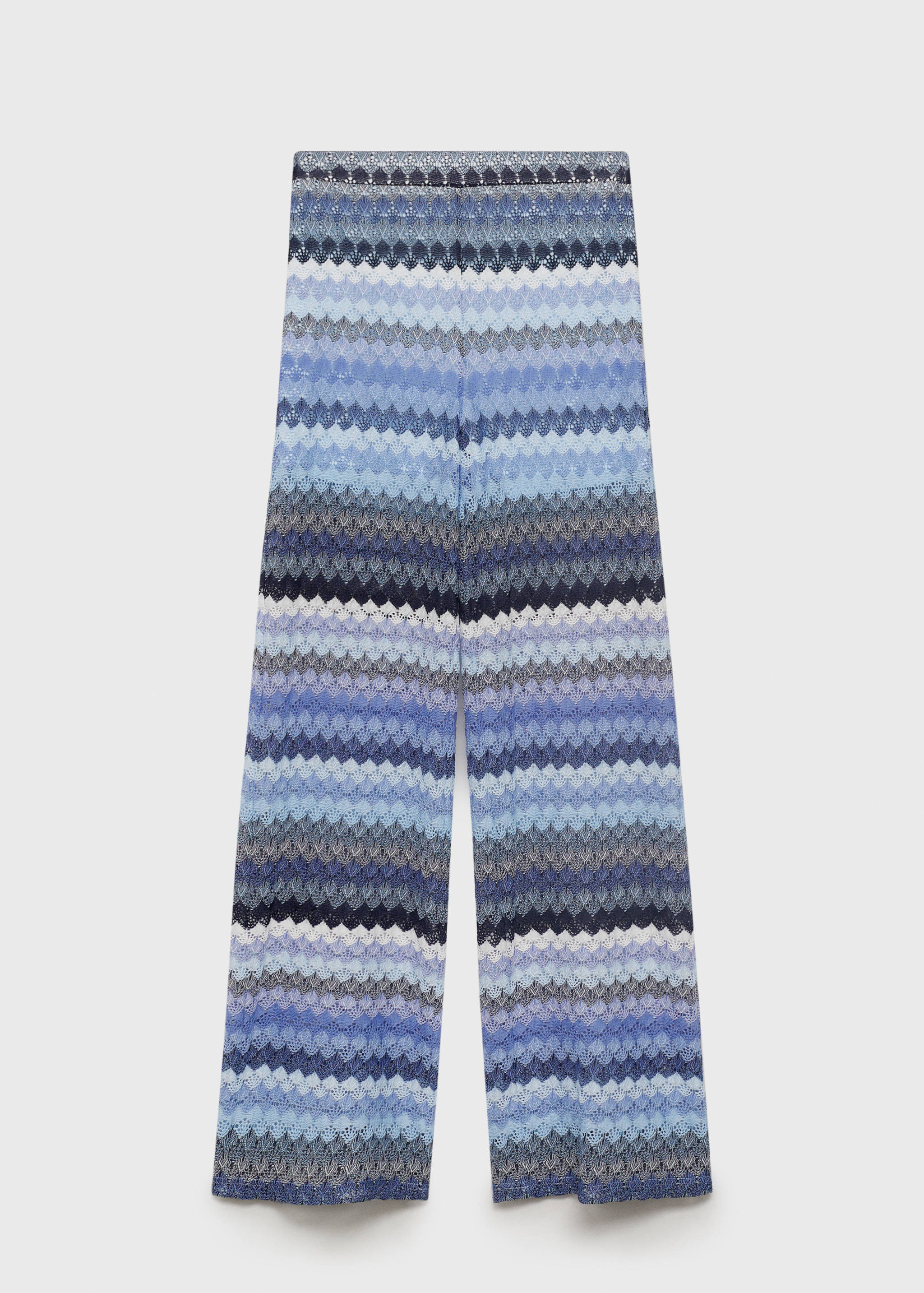 Zigzag openwork knitted trousers - Article without model