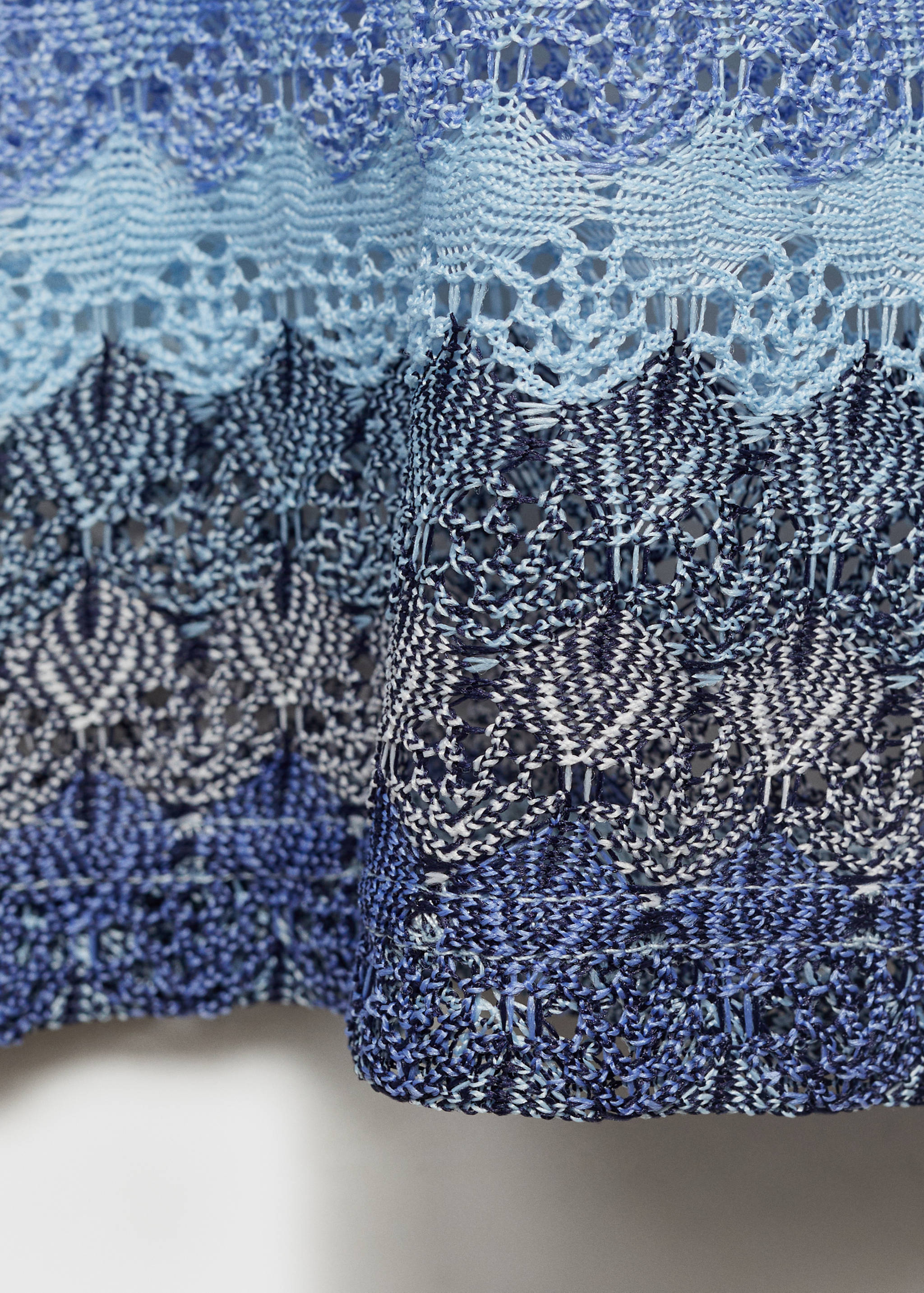 Zigzag openwork knitted trousers - Details of the article 0