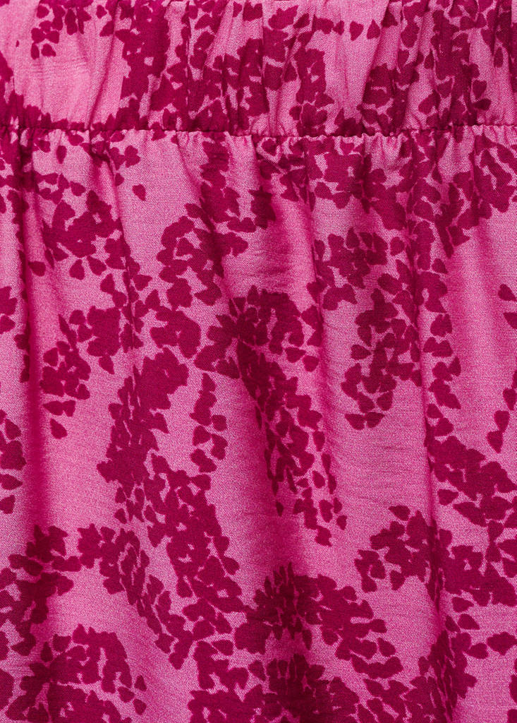 Palm tree print trousers — Fuchsia