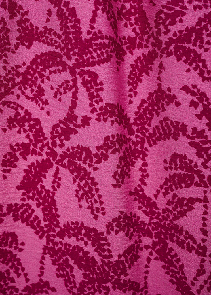 Palm tree print trousers — Fuchsia