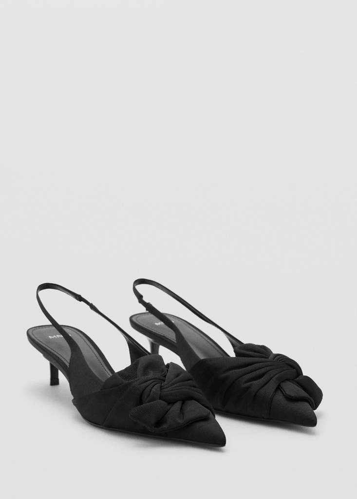 Knot heel shoes — Black