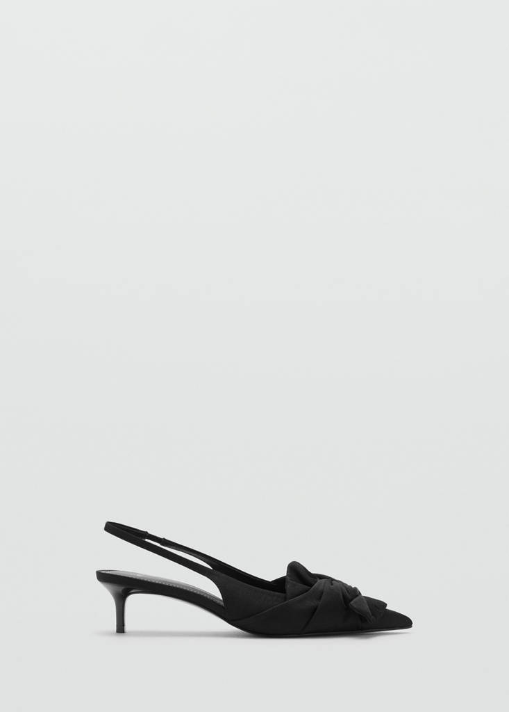 Knot heel shoes — Black
