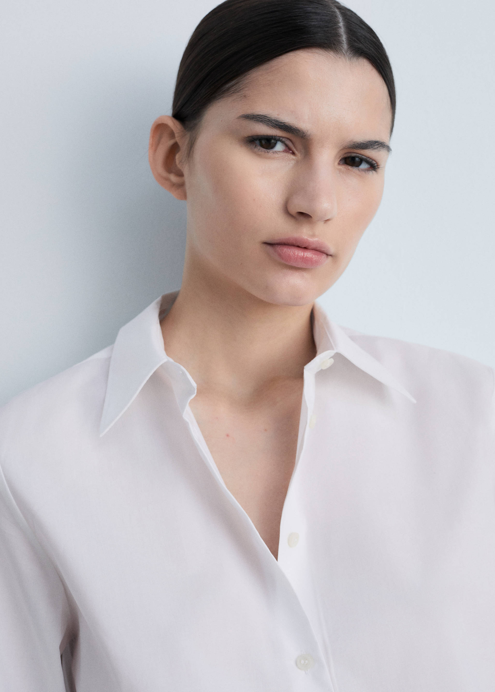 Рубашка regular из смеси хлопка и лиоцелла - Деталь изделия 1