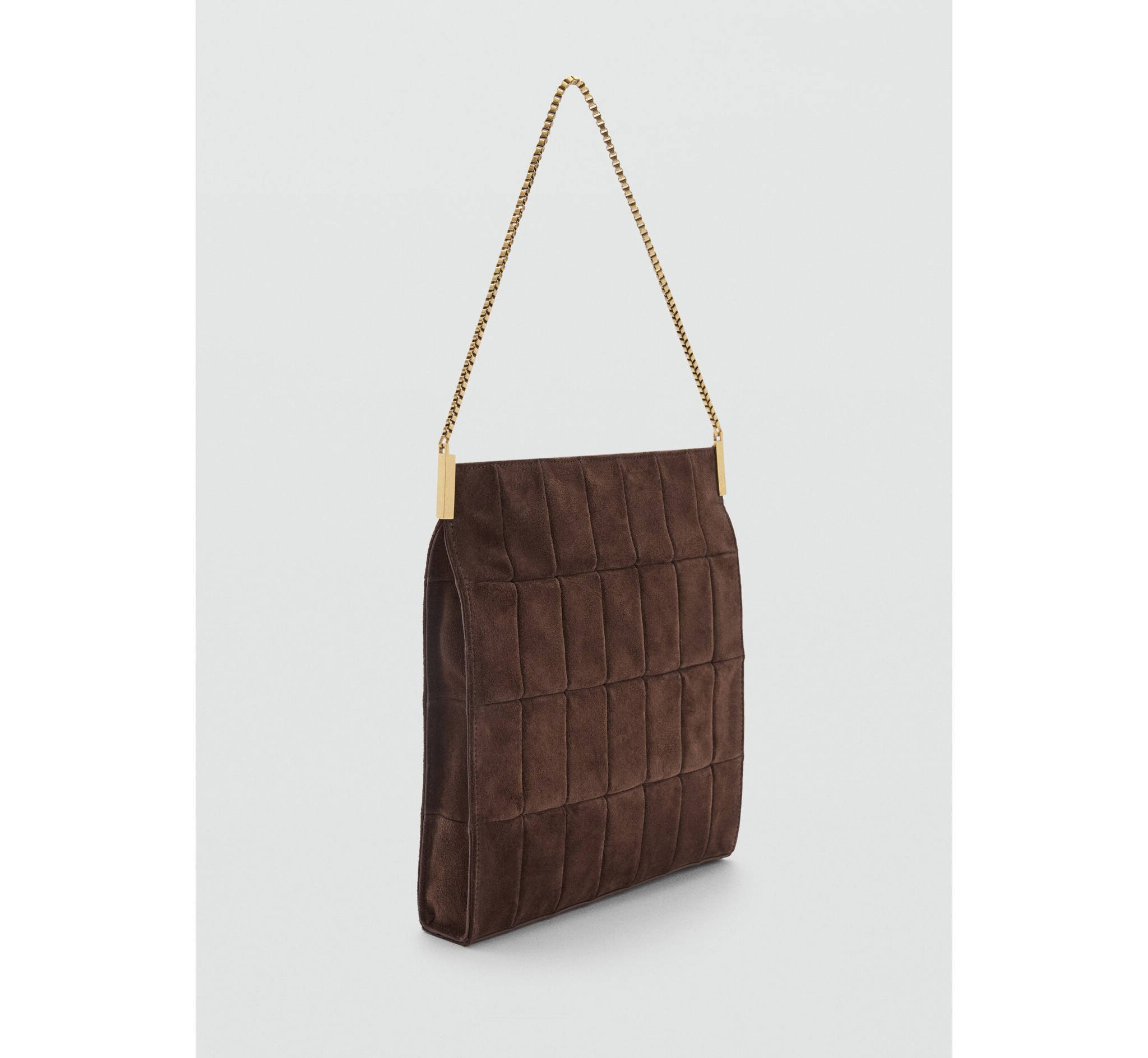 Chain suede bag - Medium plane