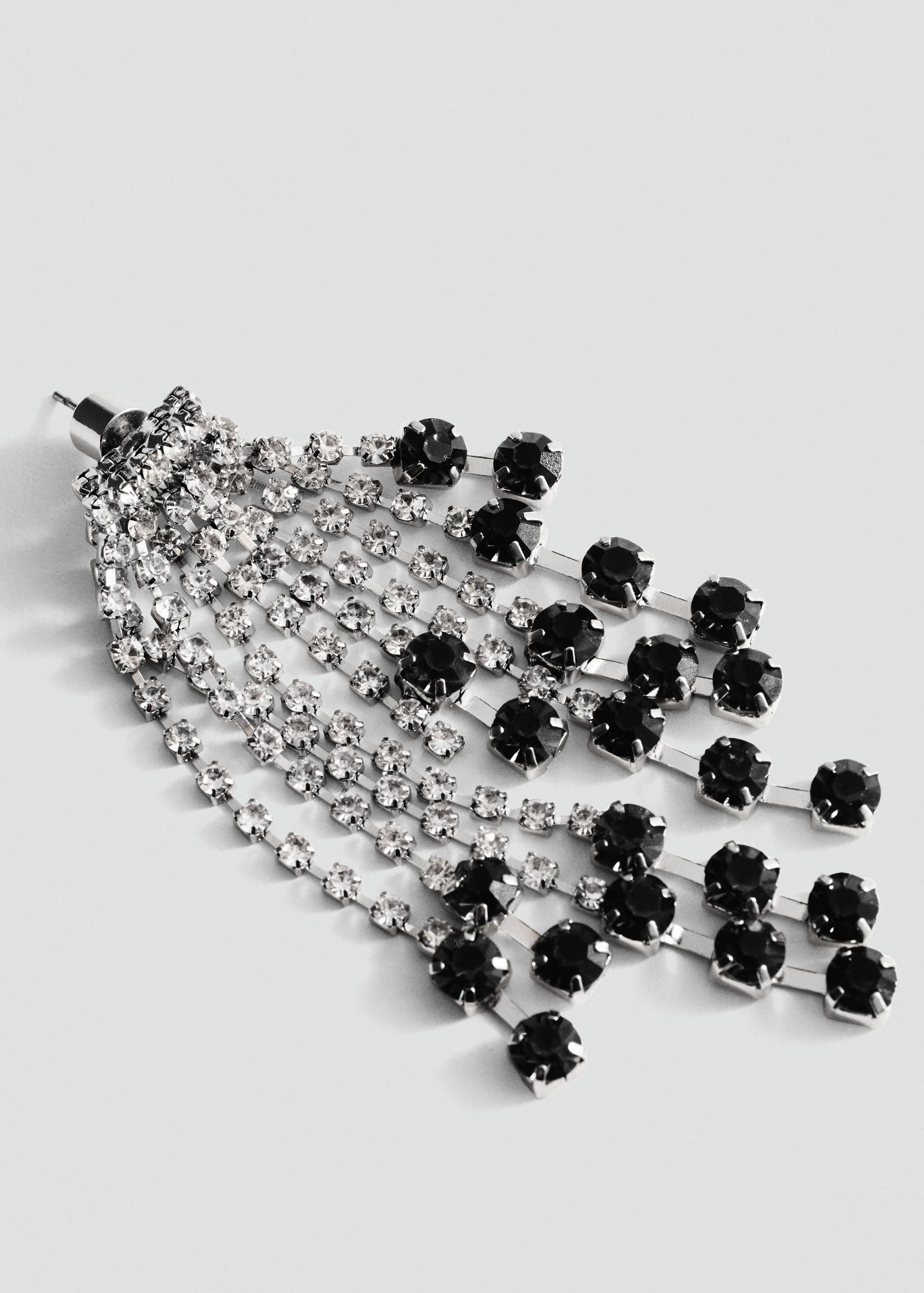 Cascade earrings with faceted crystals - Medium plane