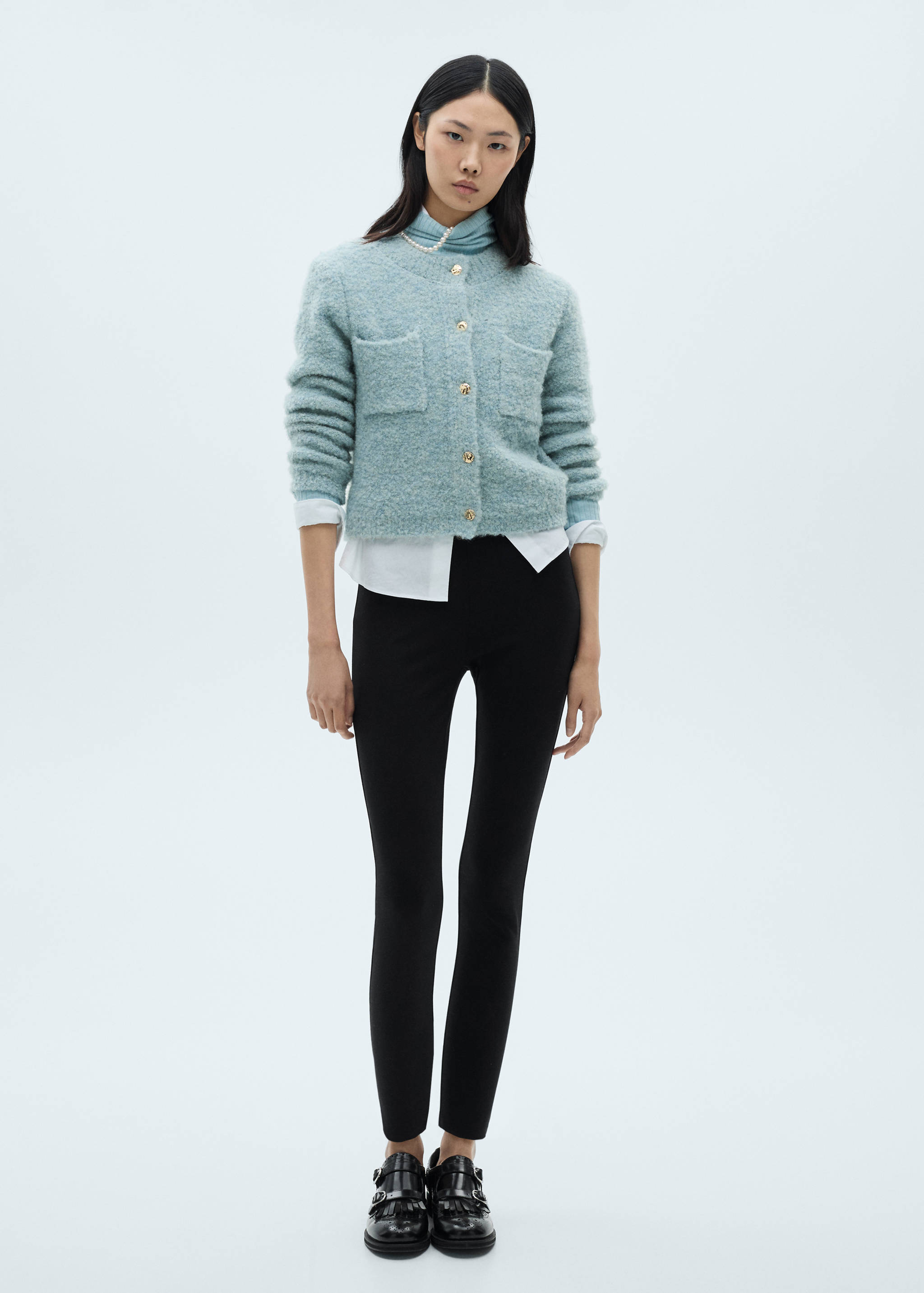 Mid-rise skinny leggings - General plane