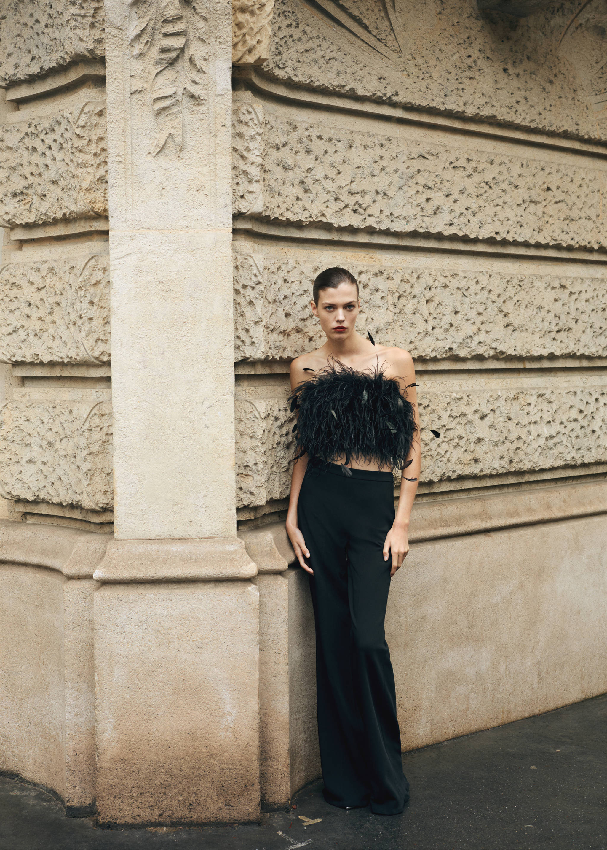 Feather bandeau-style top - Overzichtstekening