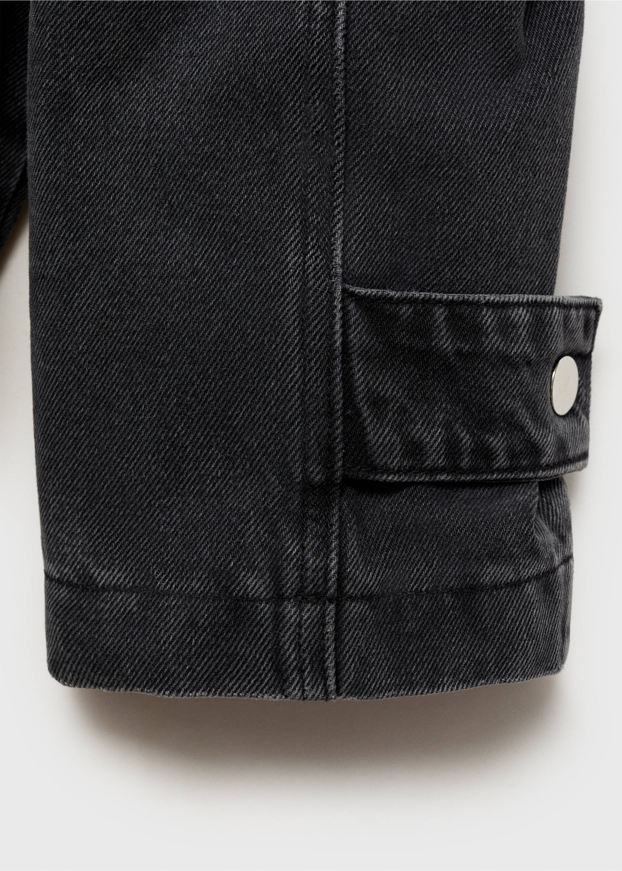 Cazadora bolsillos cuello pana - Detalle del artículo 0, Denim negro. Ref: 87080424-00.