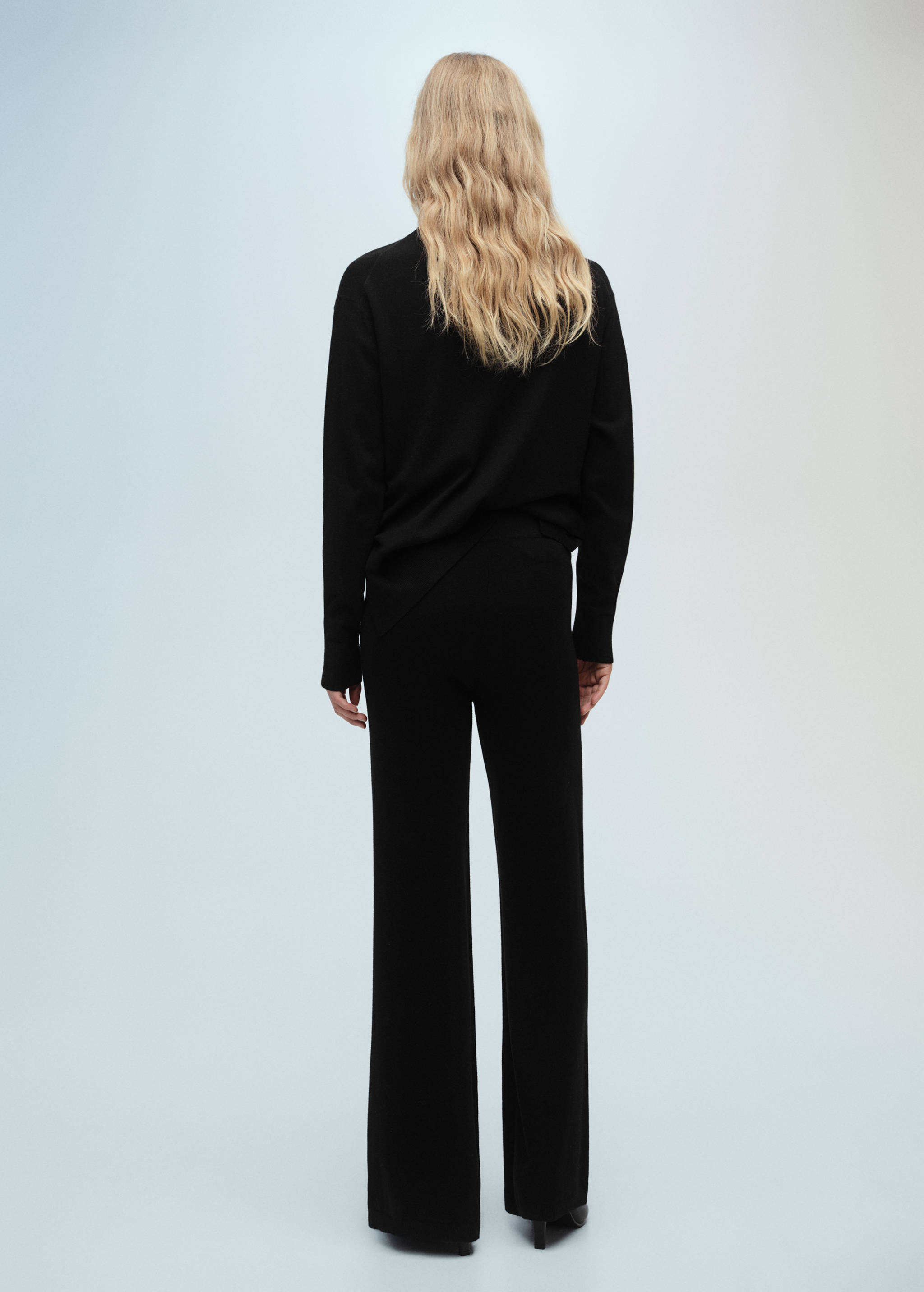 Fine-knit wide leg trousers - Reverse of the article