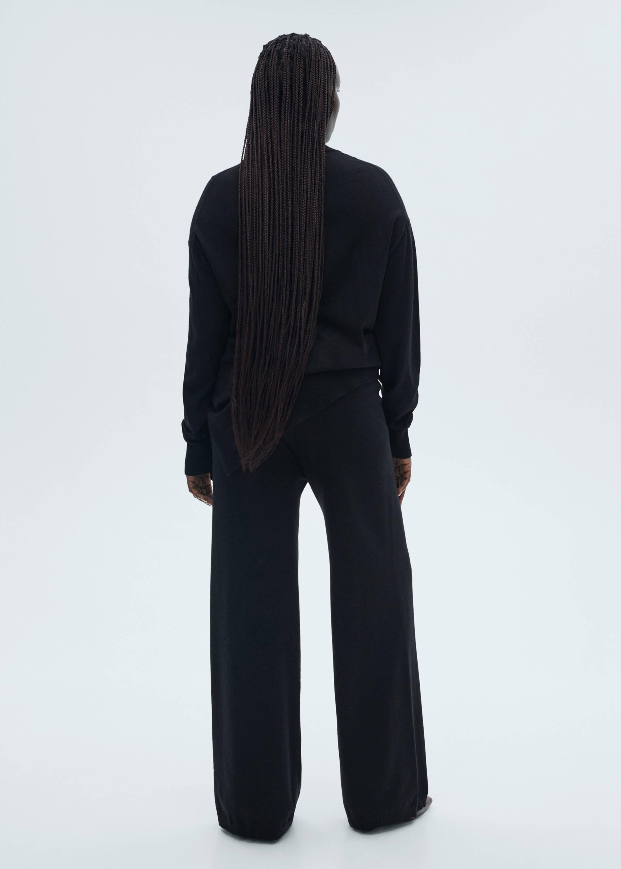 Fine-knit wide leg trousers - Details of the article 4