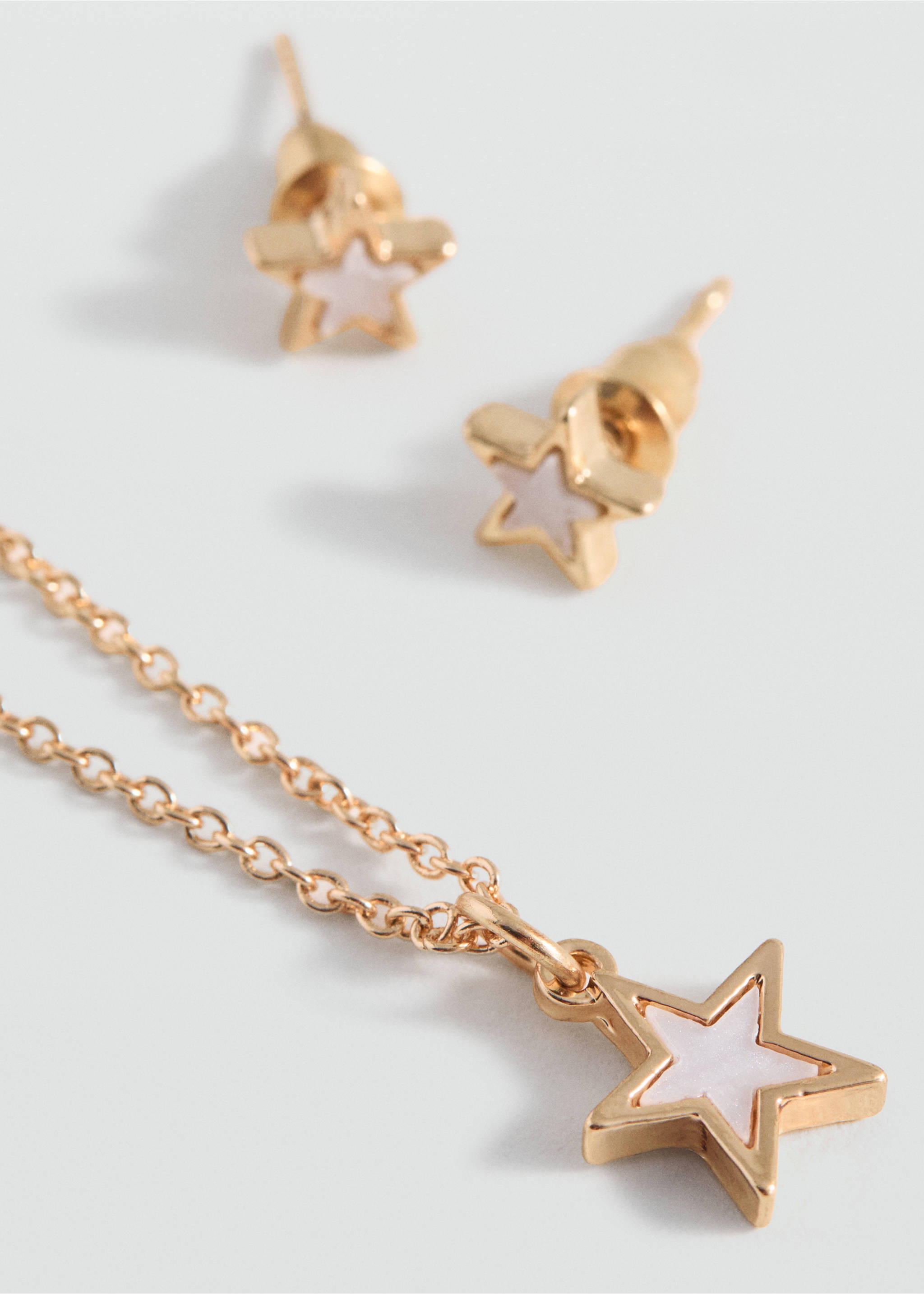 Necklaces and earrings set - Medium plane, Gold. Ref: 87080430-00.