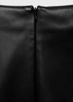 Faux-leather pencil skirt — Black 12