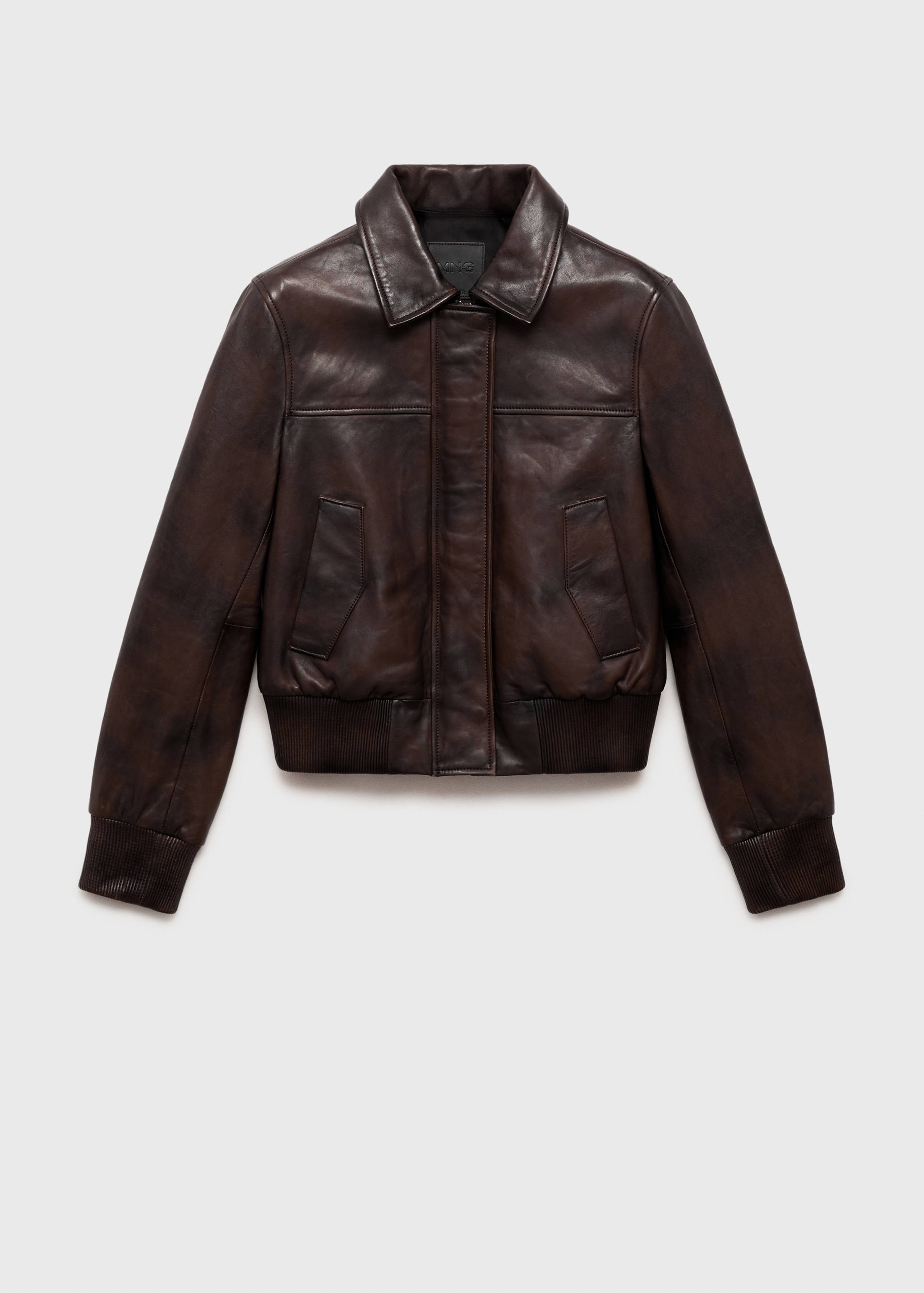 Leather bomber jacket - Article without model