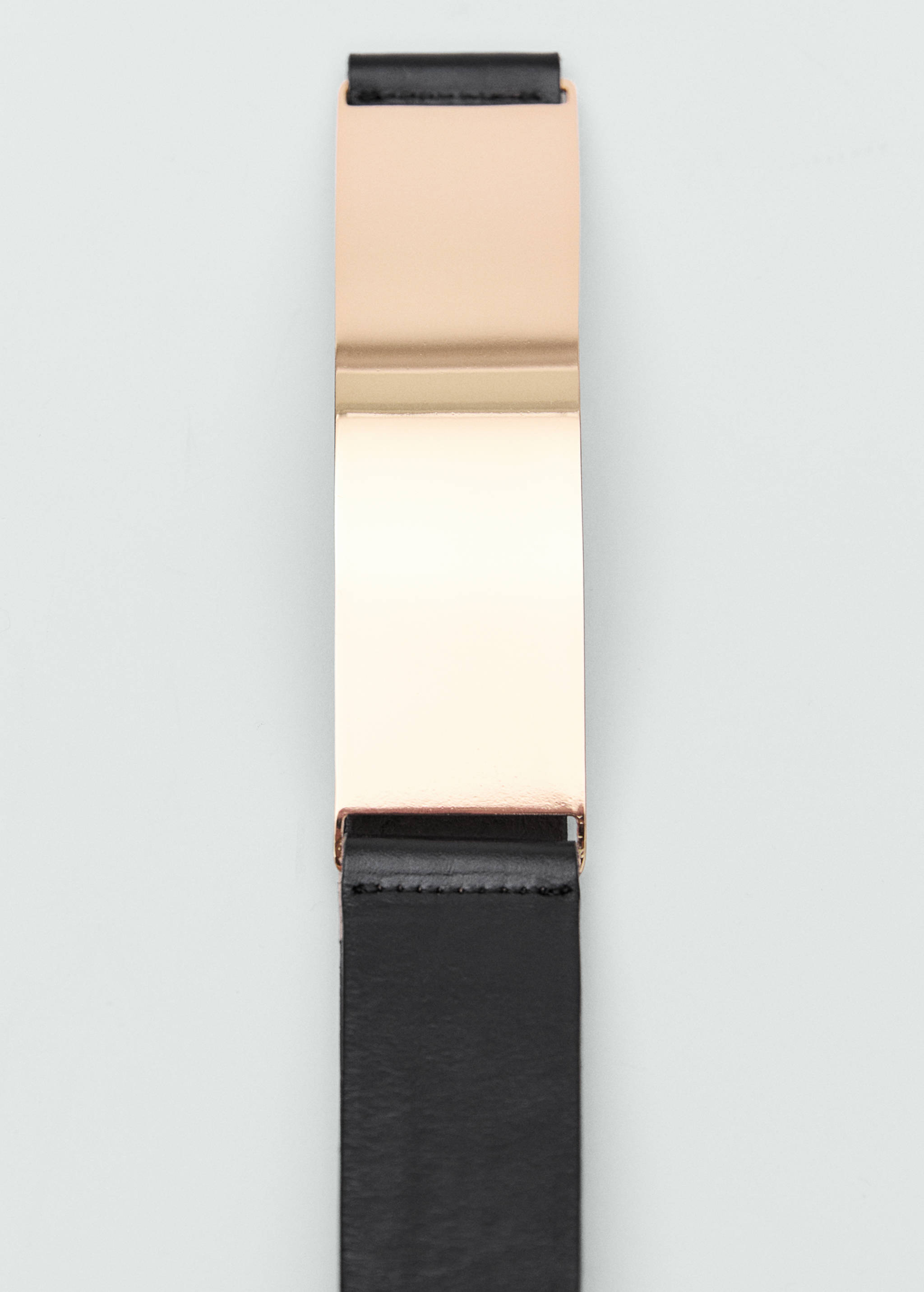 Maxi leather belt with metallic detail - Details of the article 1