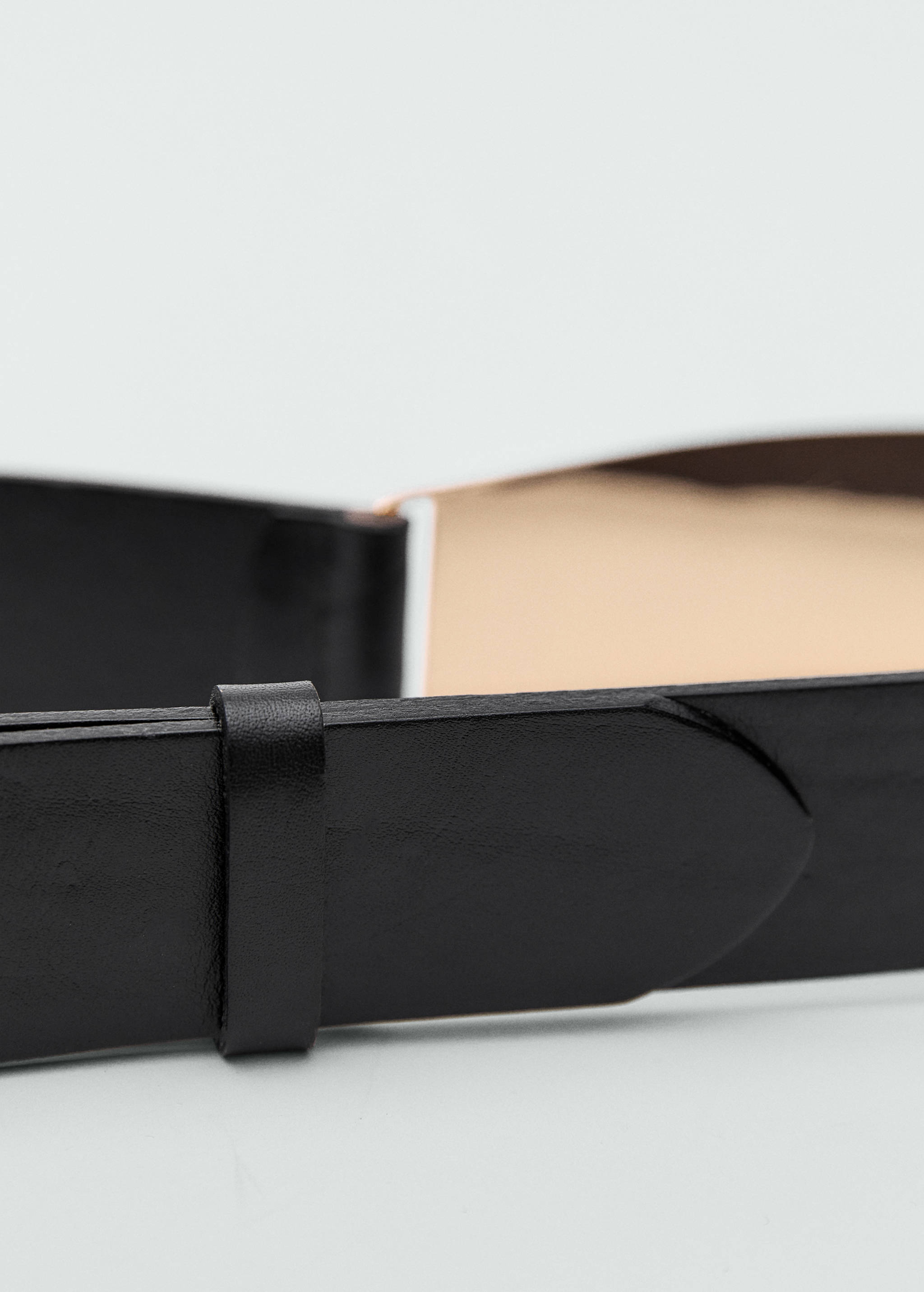 Maxi leather belt with metallic detail - Details of the article 2