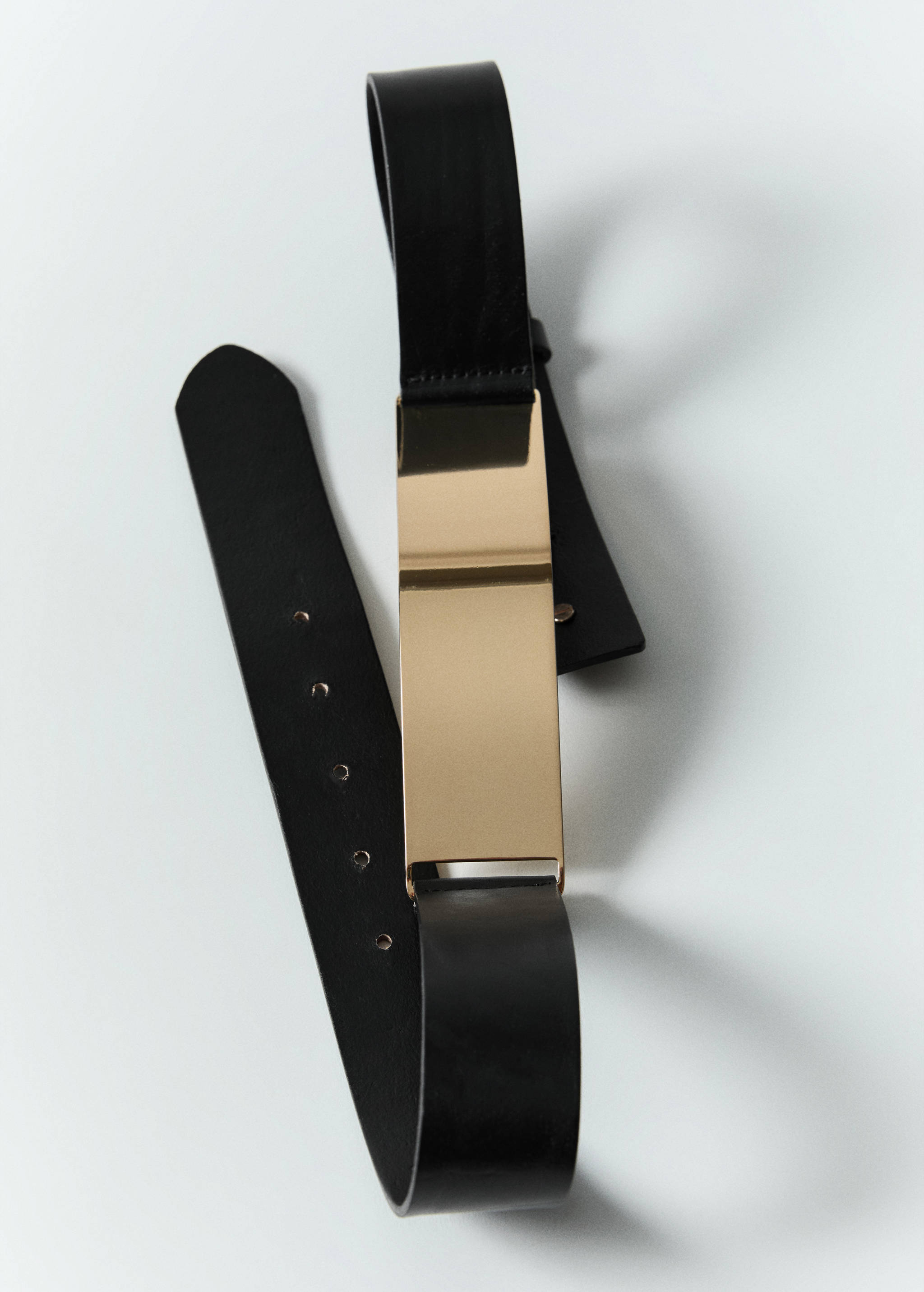 Maxi leather belt with metallic detail - Details of the article 5