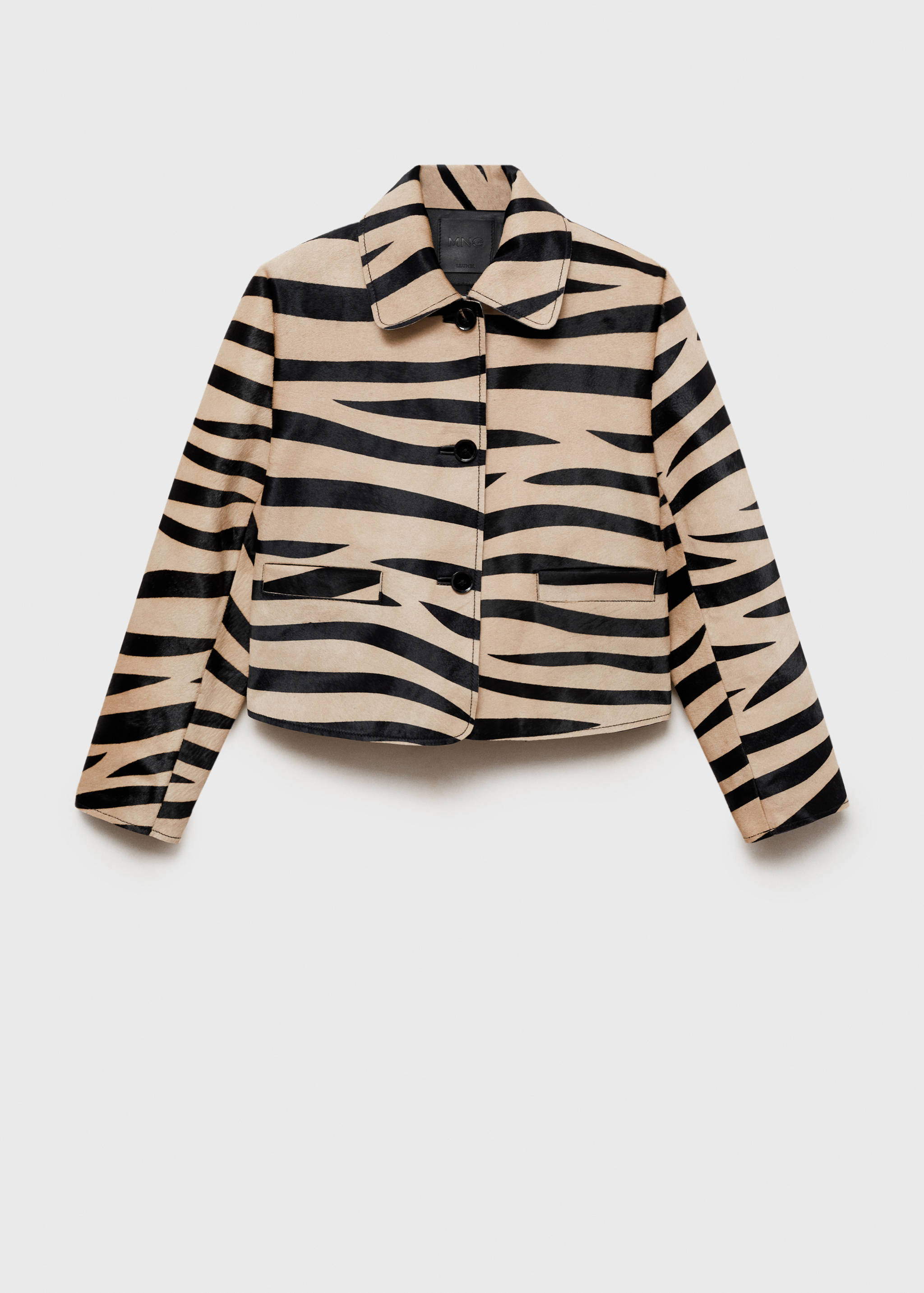 Zebra-print fur jacket - Article without model
