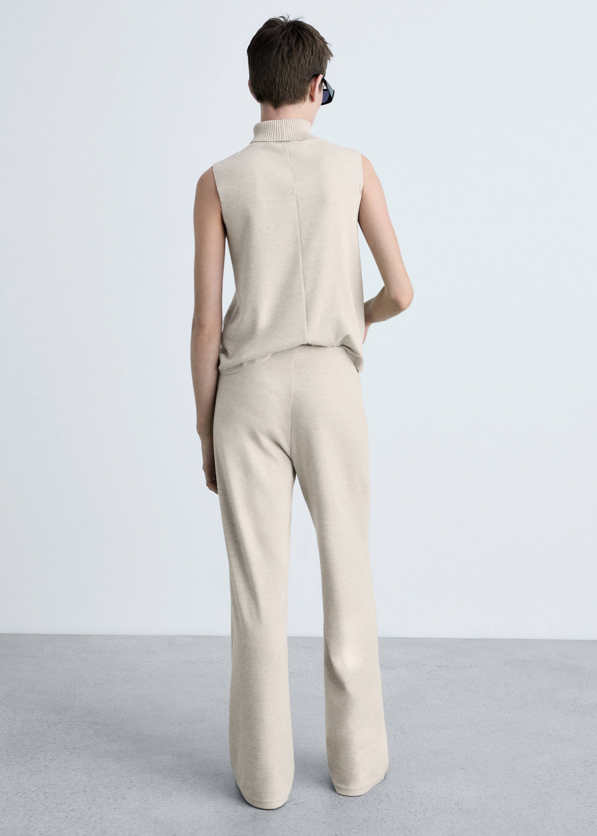 Fine-knit wide leg trousers - Reverse of the article