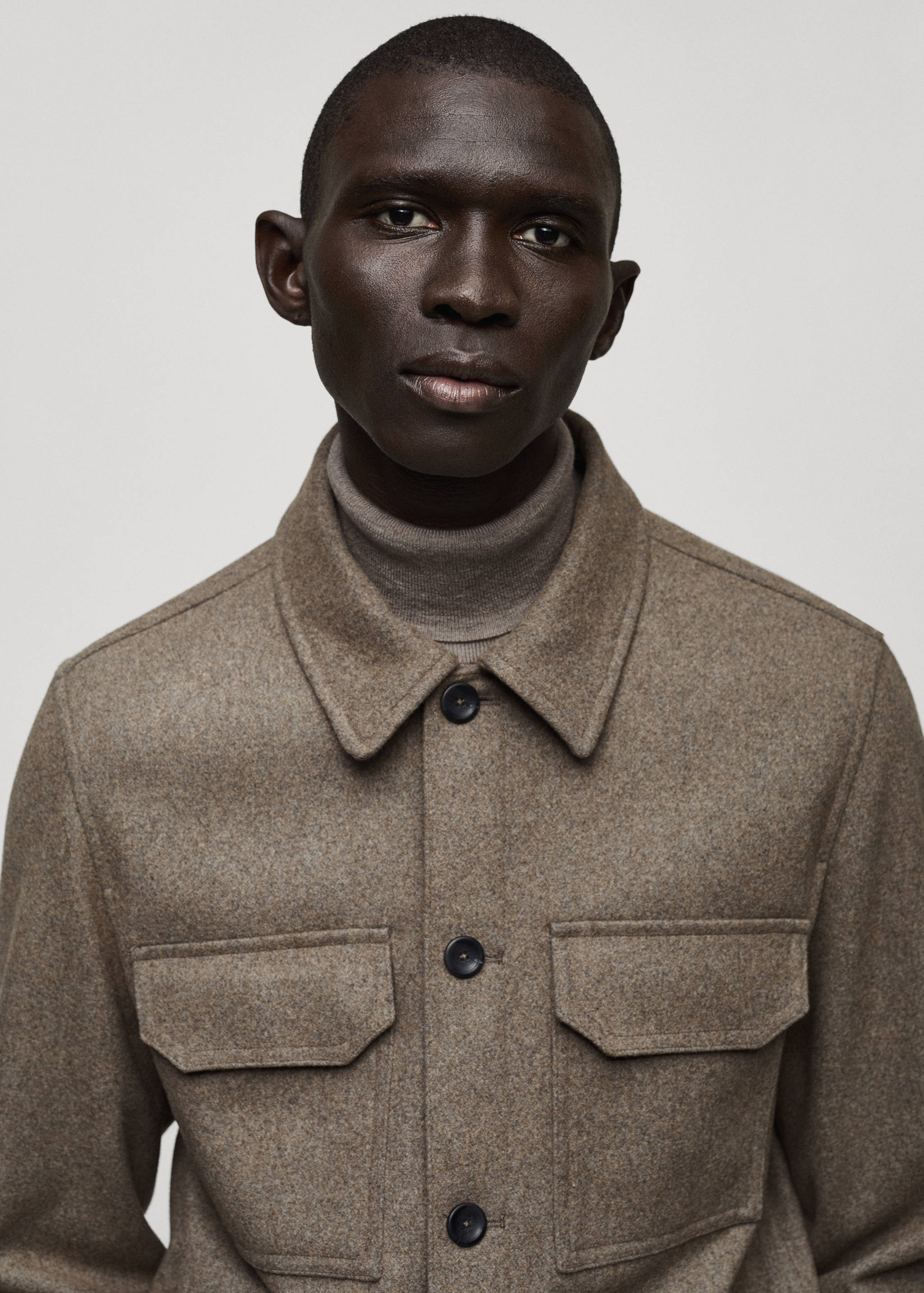 Sobrecamisa mezcla lana franela - Detalle del artículo 1