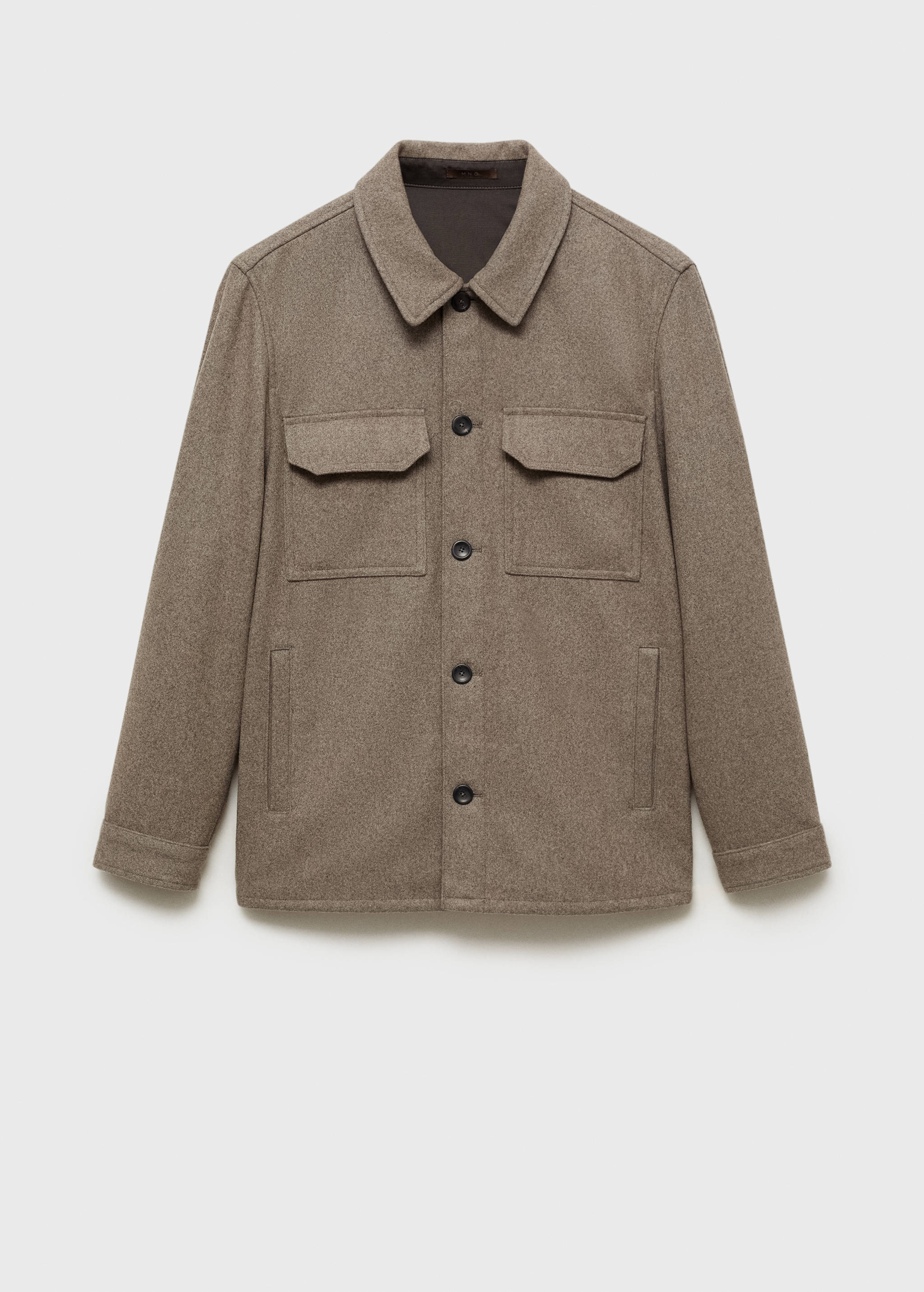 Sobrecamisa mezcla lana franela - Artículo sin modelo