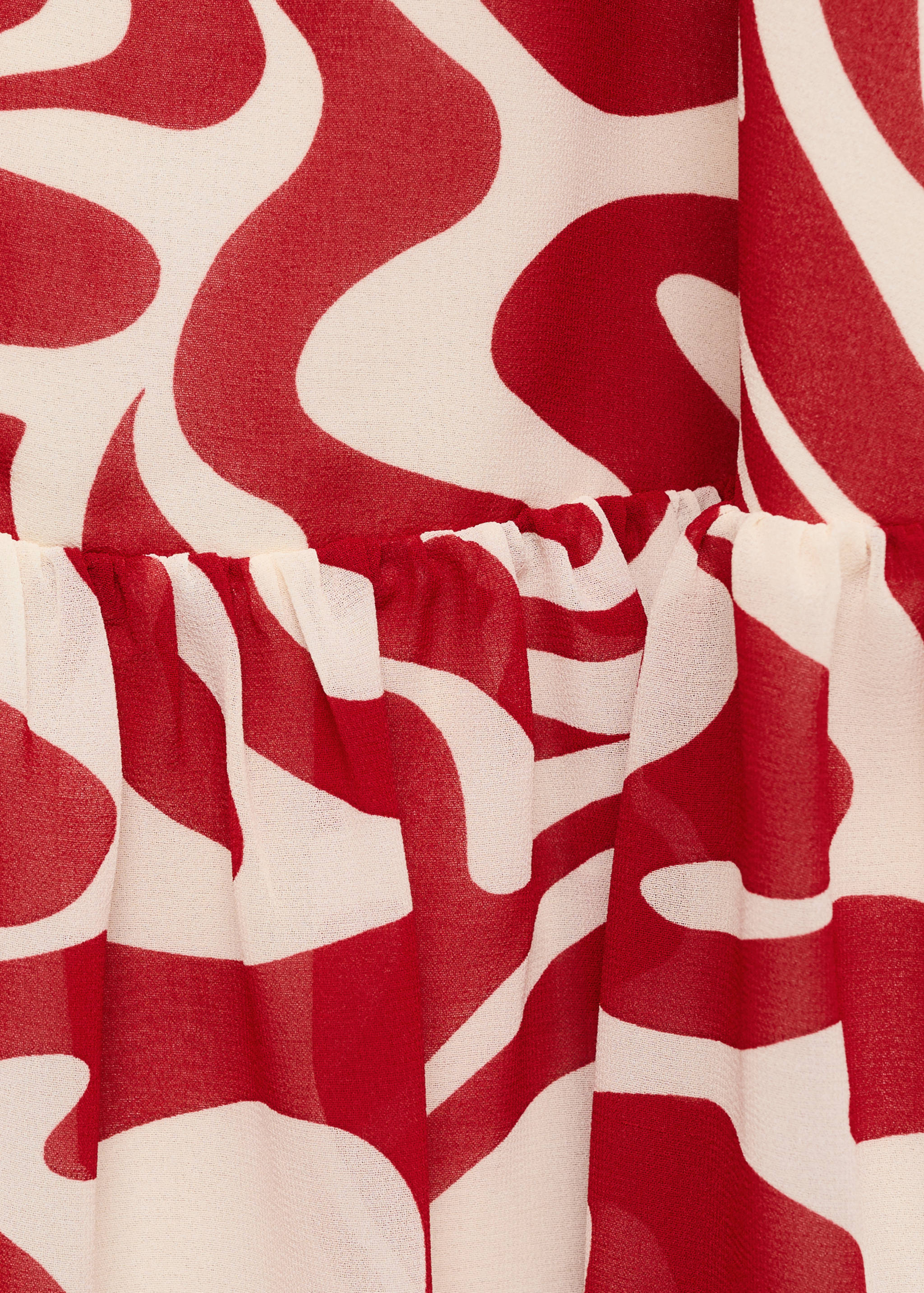 Robe imprimée à volants - Détail de l'article 0