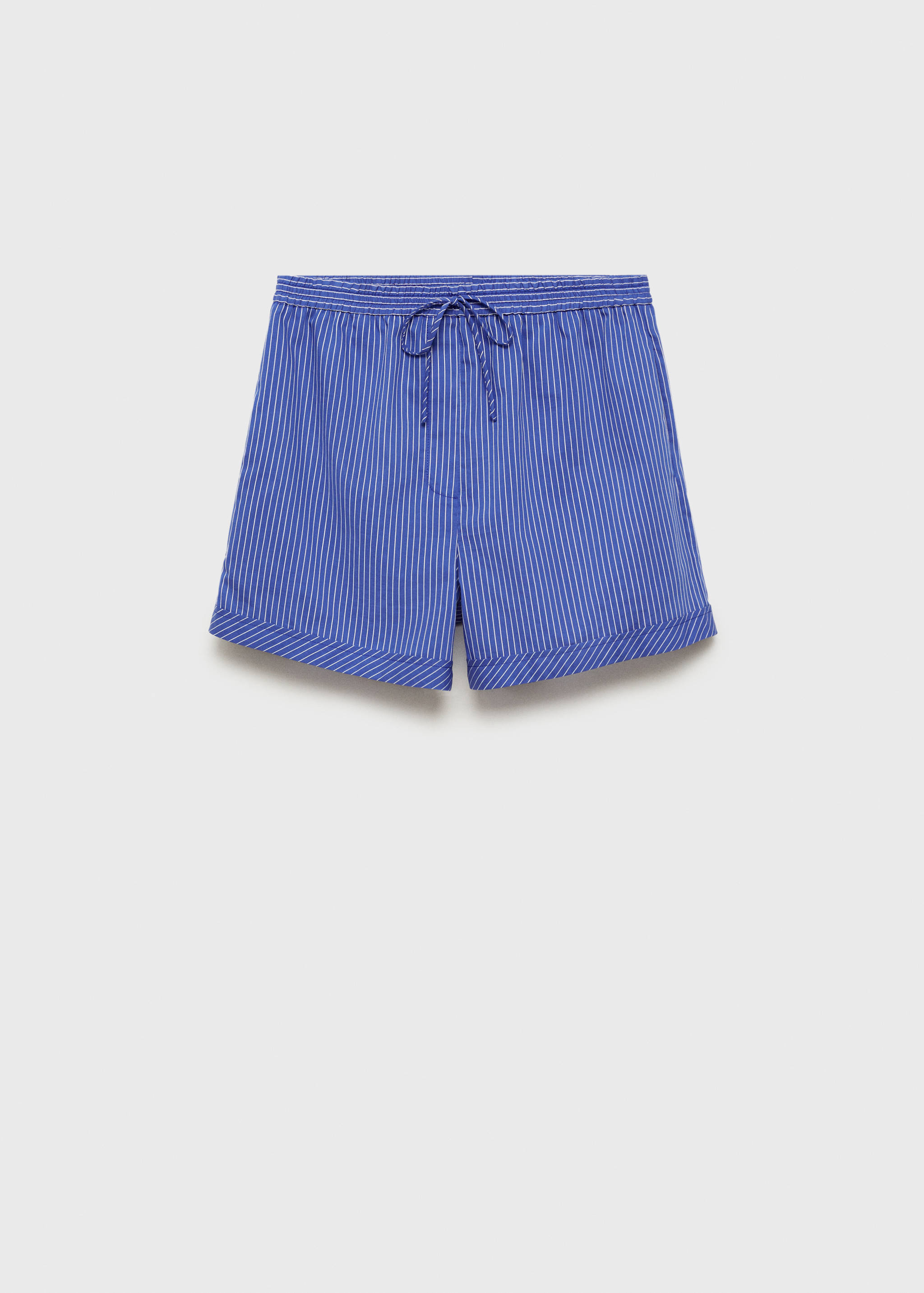 Striped cotton blend shorts - Article without model