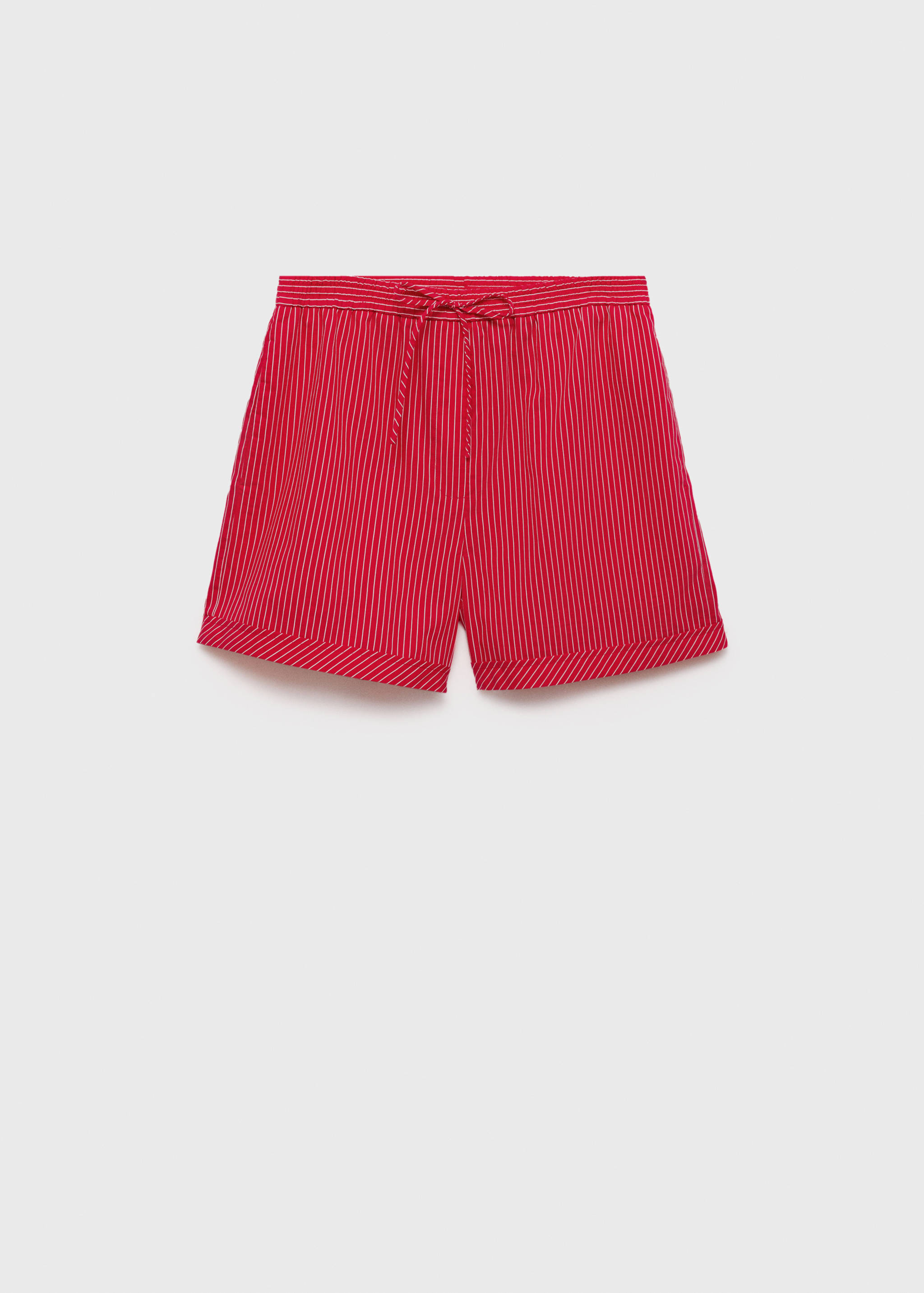 Striped cotton blend shorts - Article without model