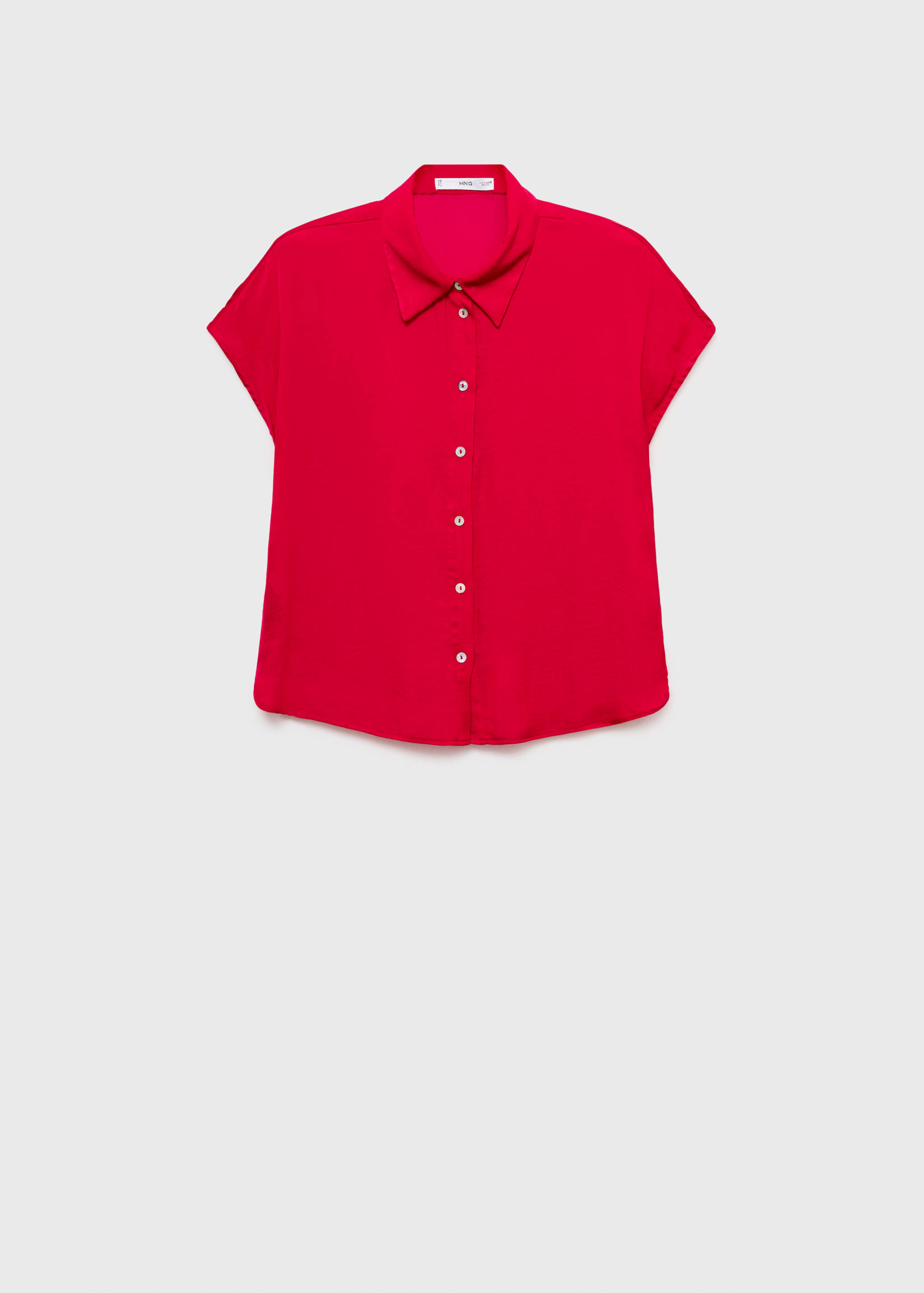 Атласная рубашка с короткими рукавами - Изделие без модели