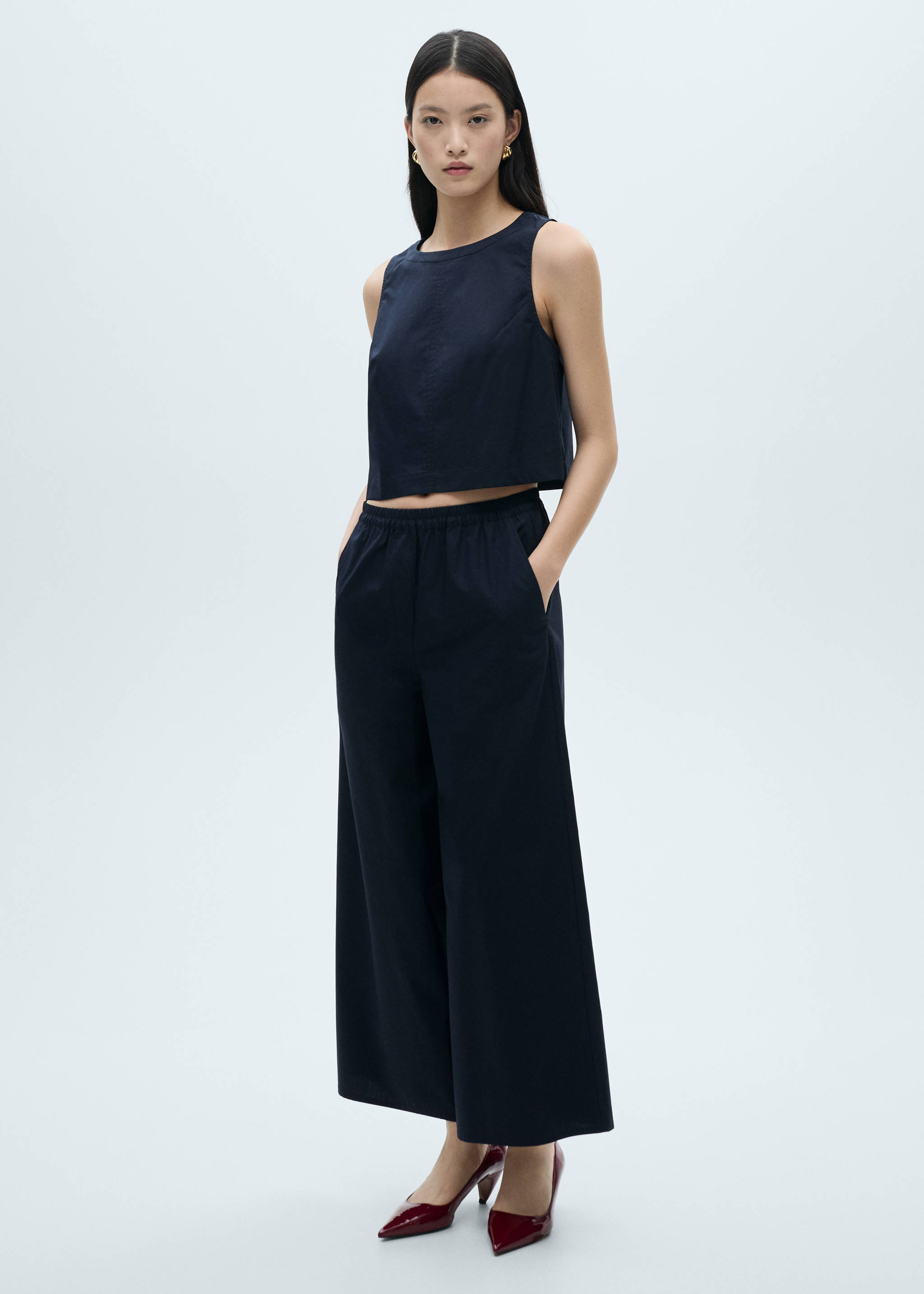 Crop top coton - Plan général